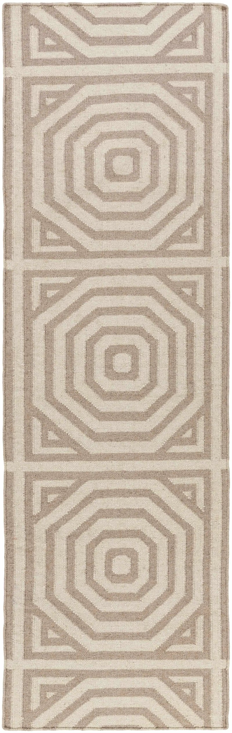 Terlton Ivory Greek Geometric Rug - Clearance by Boutique Rugs