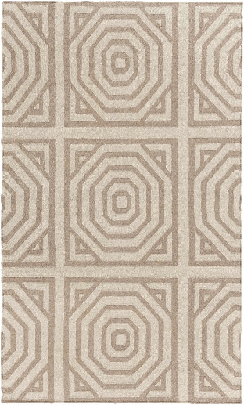 Terlton Ivory Greek Geometric Rug - Clearance by Boutique Rugs