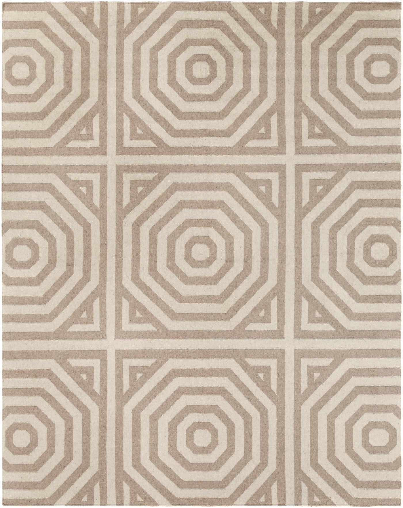 Terlton Ivory Greek Geometric Rug - Clearance by Boutique Rugs