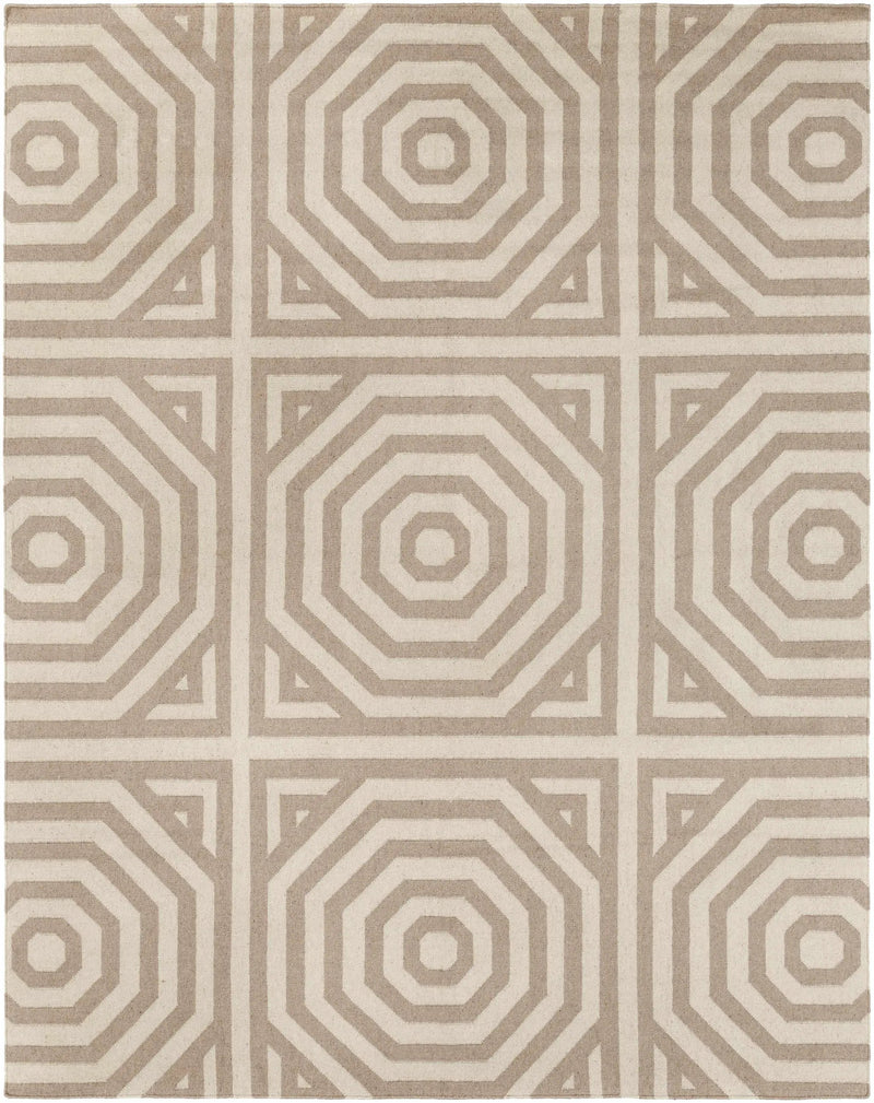 Terlton Ivory Greek Geometric Rug - Clearance by Boutique Rugs