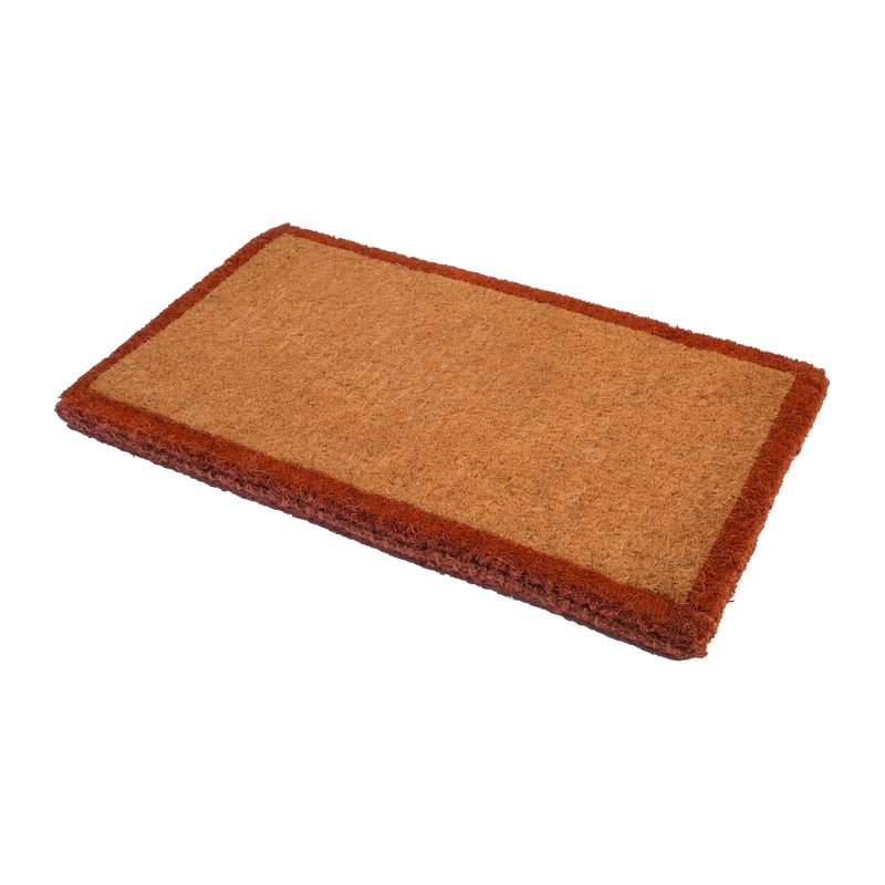 Terracotta Border Coir Doormat by Fab Habitat