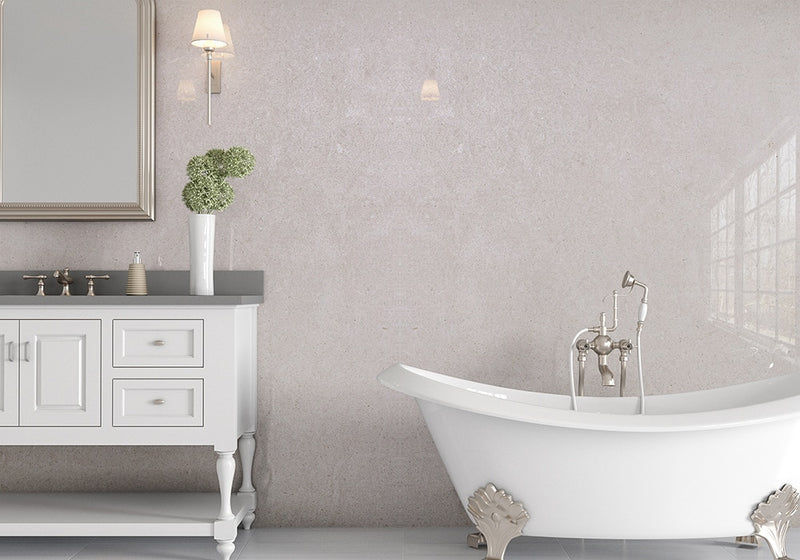 Tesoro Terreno Honed Limestone Slab Random room scene