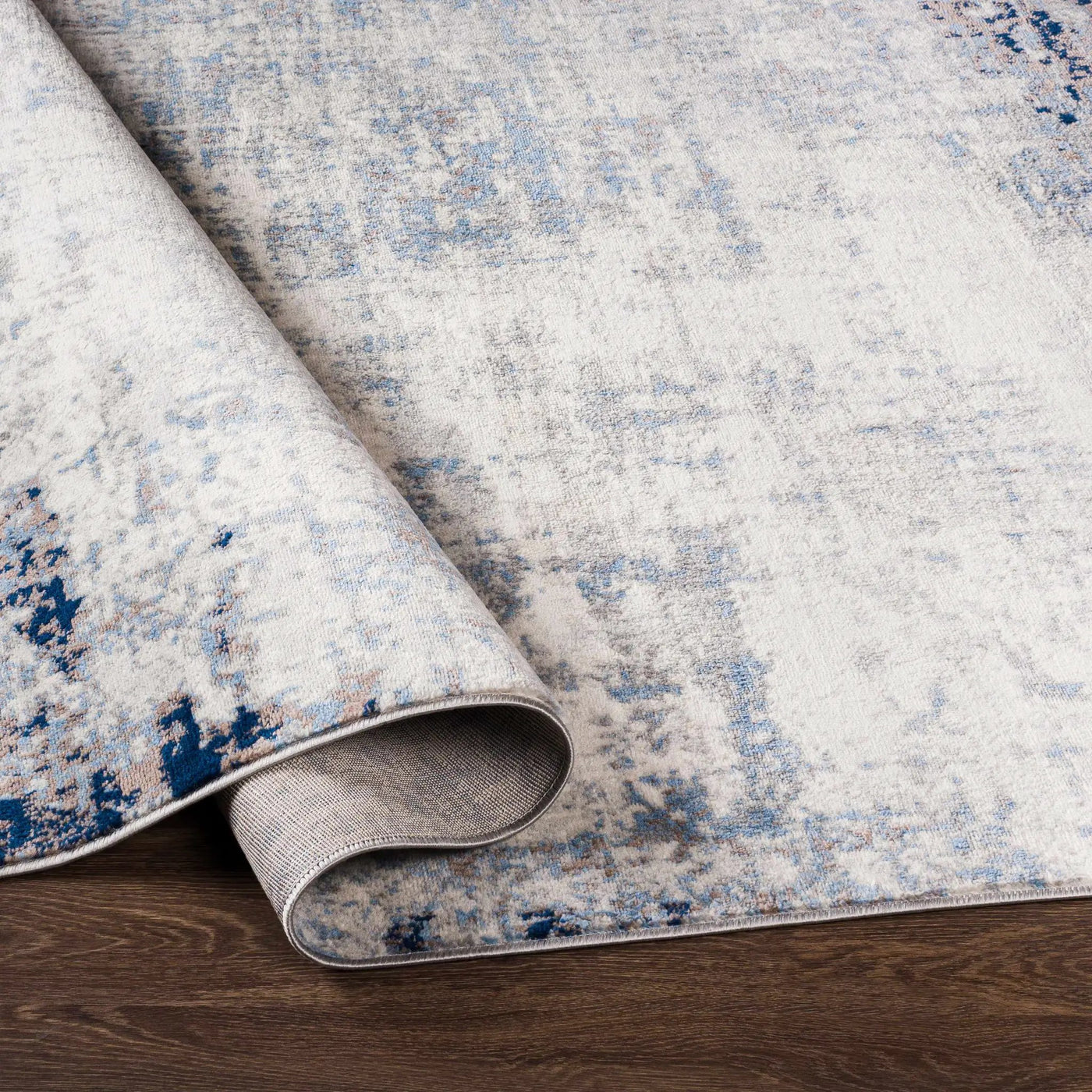 Texanna Abstract Blue/Gray Area Rug by Boutique Rugs