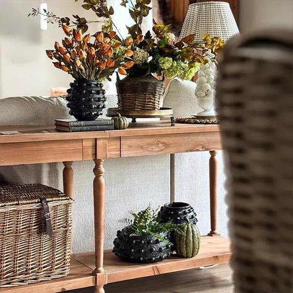 Handcrafted Textured Outdoor Matte Black Planters, Set of 3 by Decor Steals