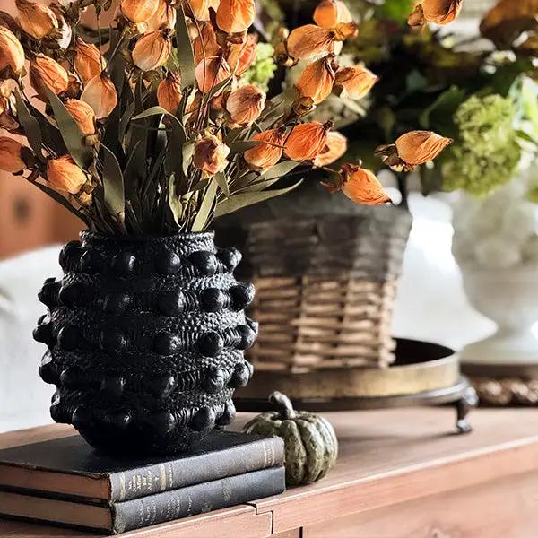 Handcrafted Textured Outdoor Matte Black Planters, Set of 3 by Decor Steals