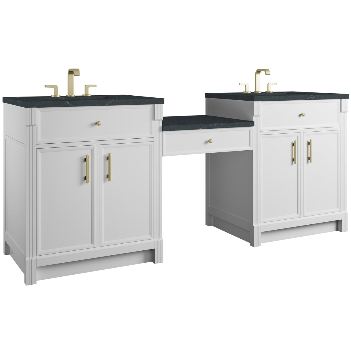 James Martin Bellshire 84" Double Bathroom Vanity, Bright White, view 29