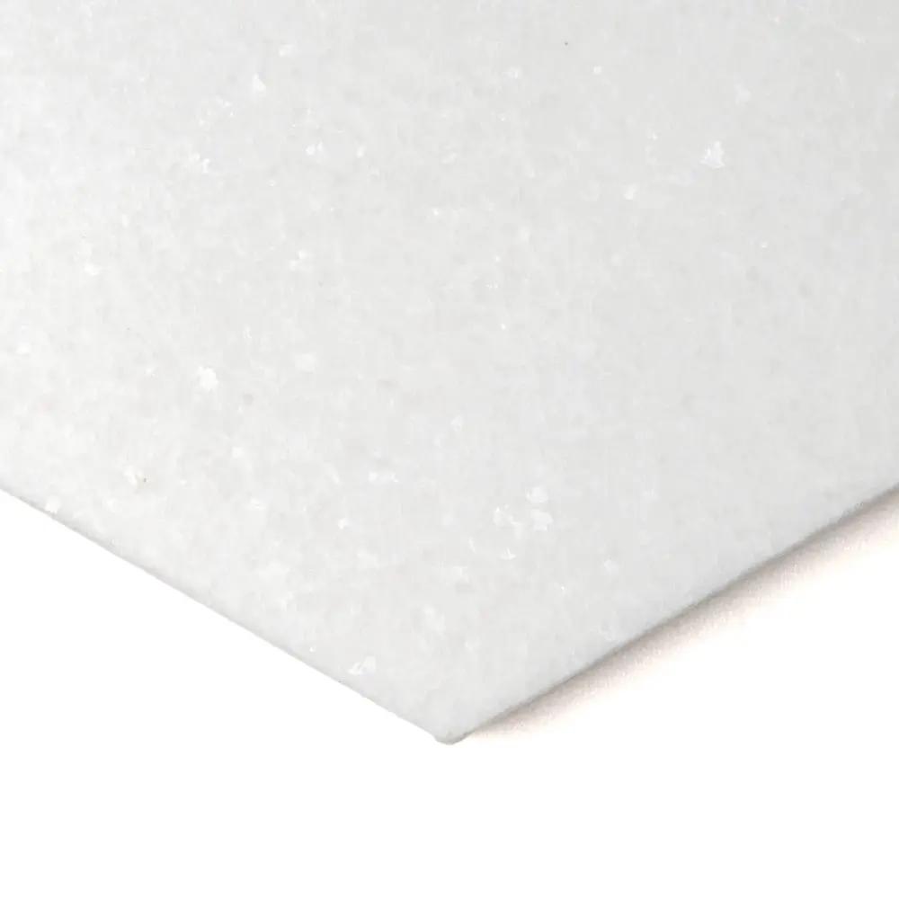 Thassos Polished Hexagon Marble Waterjet Decos 5 25/32x5 closeup 3