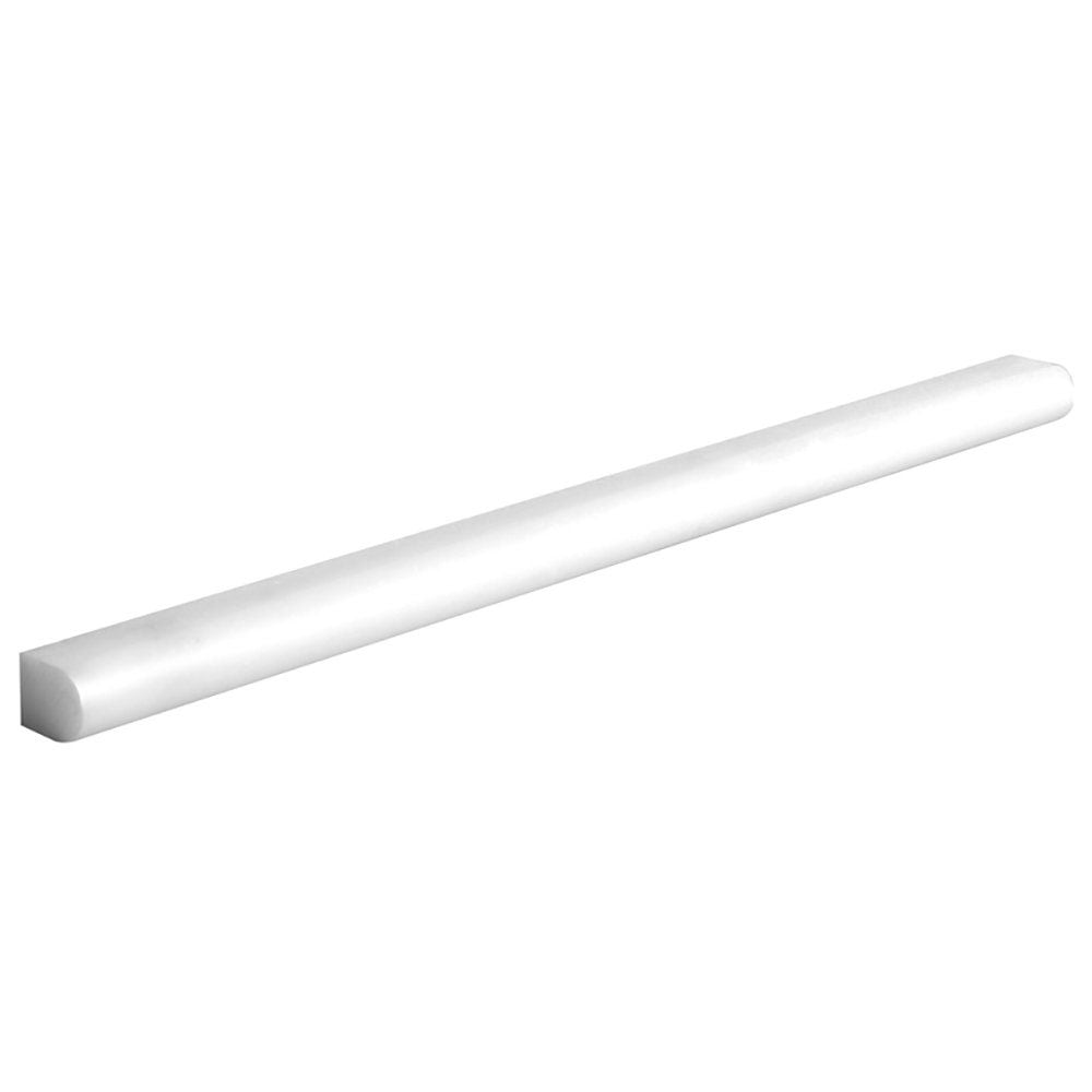 Thassos Polished Pencil Liner Marble Moldings 1/2x12 Marble Polished 2x12 Moldings