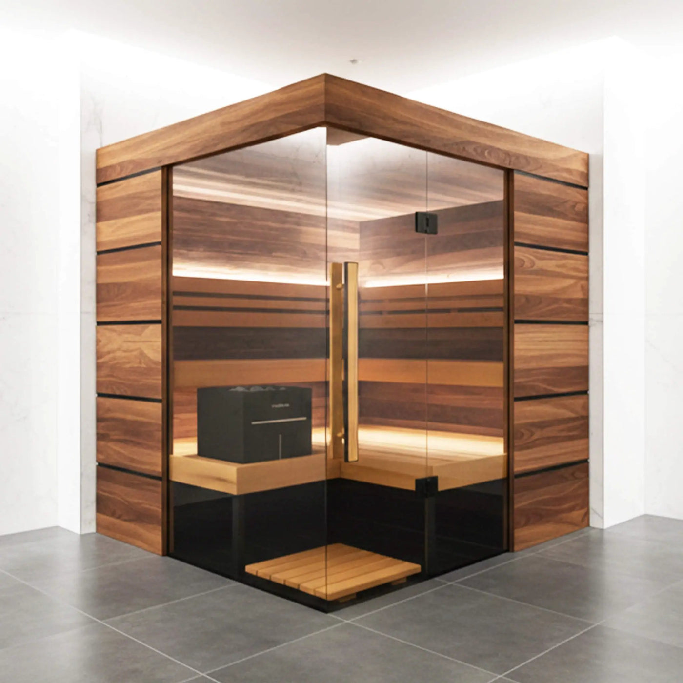 ThermaSol Astra 4-Person Indoor Semi Panoramic Glass Sauna Cabin [Made-To-Order] [14-ASTRADL\R] (SAK90471) by SAKSBY WHOLESALE