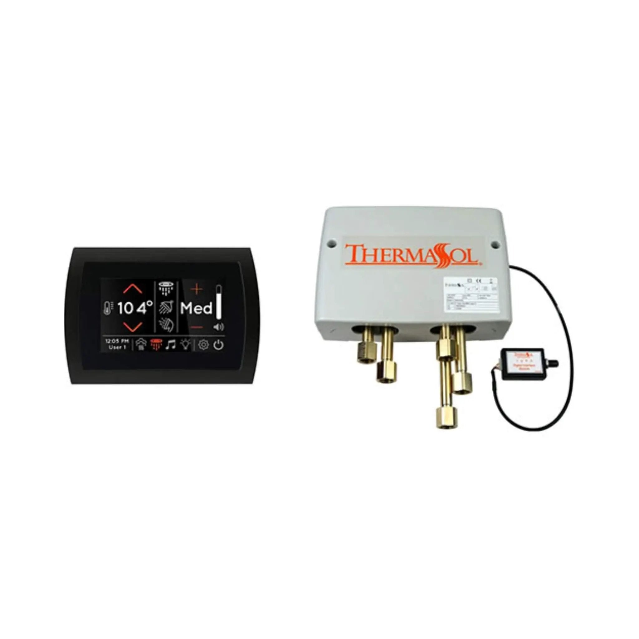 ThermaSol Black SignaTouch 5-Inch Shower Control Package With Digital Shower Valve [DSP-SIG] (SAK31826) by SAKSBY WHOLESALE
