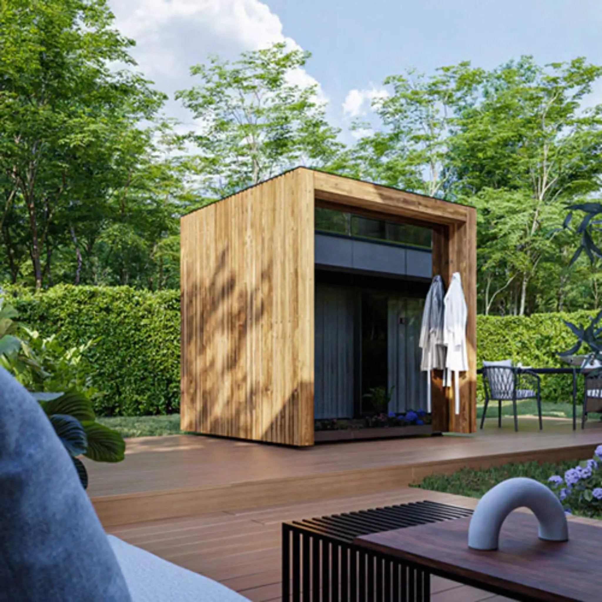 ThermaSol Fortis Fully-Assembled 4-Person Outdoor Sauna Cabin [Made-To-Order] [14-FORTIS] (SAK35896) by SAKSBY WHOLESALE
