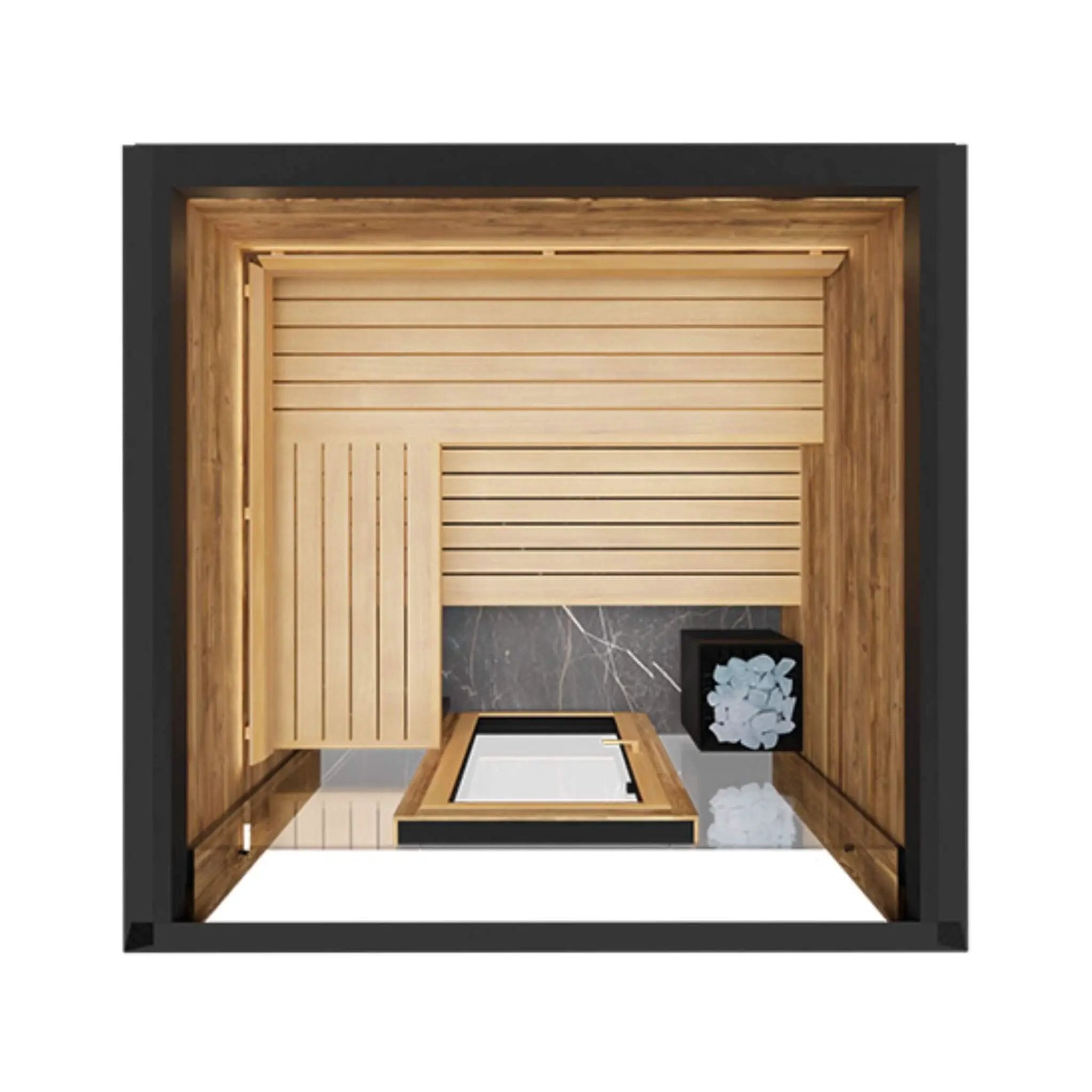 ThermaSol Fortis Fully-Assembled 4-Person Outdoor Sauna Cabin [Made-To-Order] [14-FORTIS] (SAK35896) by SAKSBY WHOLESALE