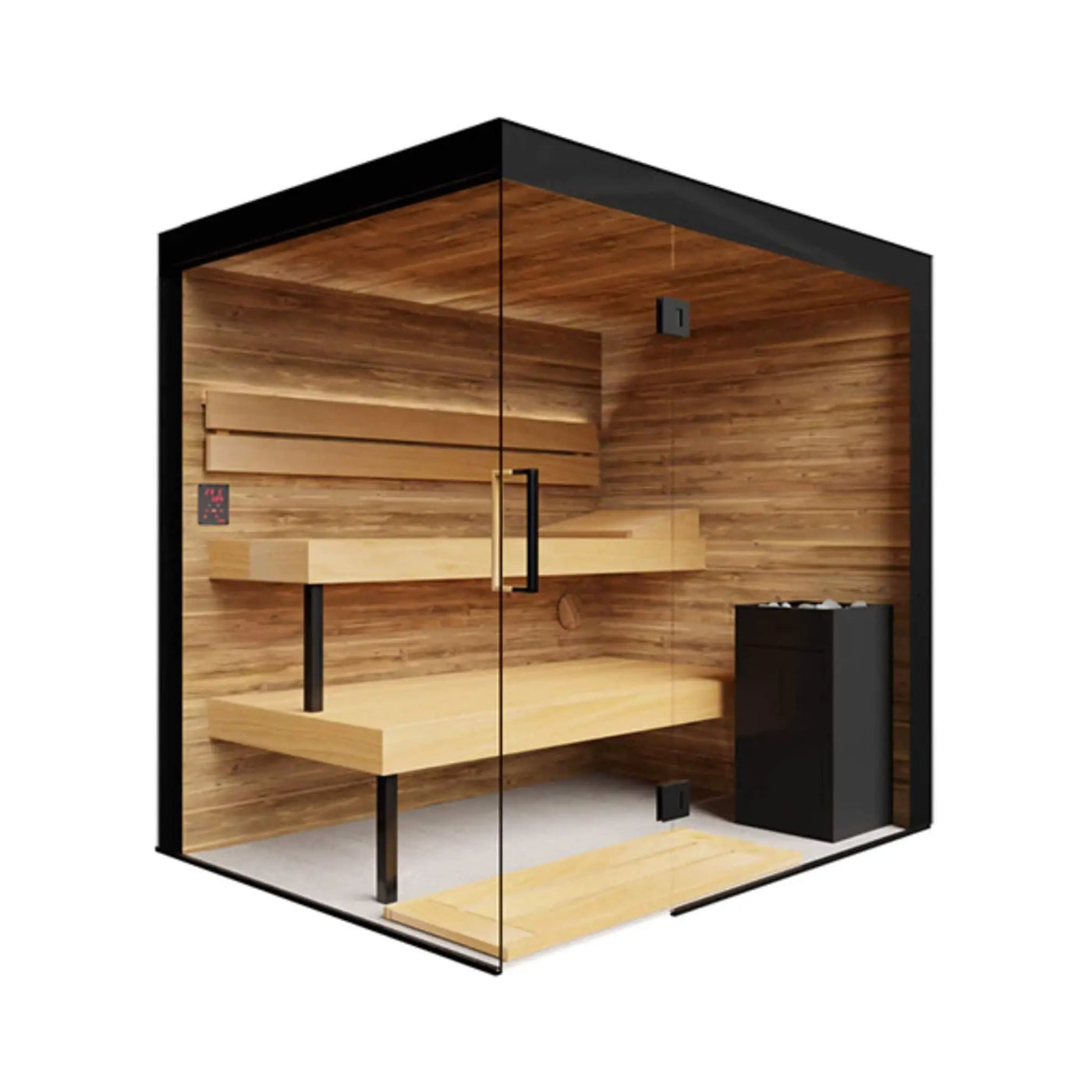 ThermaSol Lumaria 2-5 Person Indoor Glass Sauna Cabin [14-LUMARIA] (SAK84962) by SAKSBY WHOLESALE