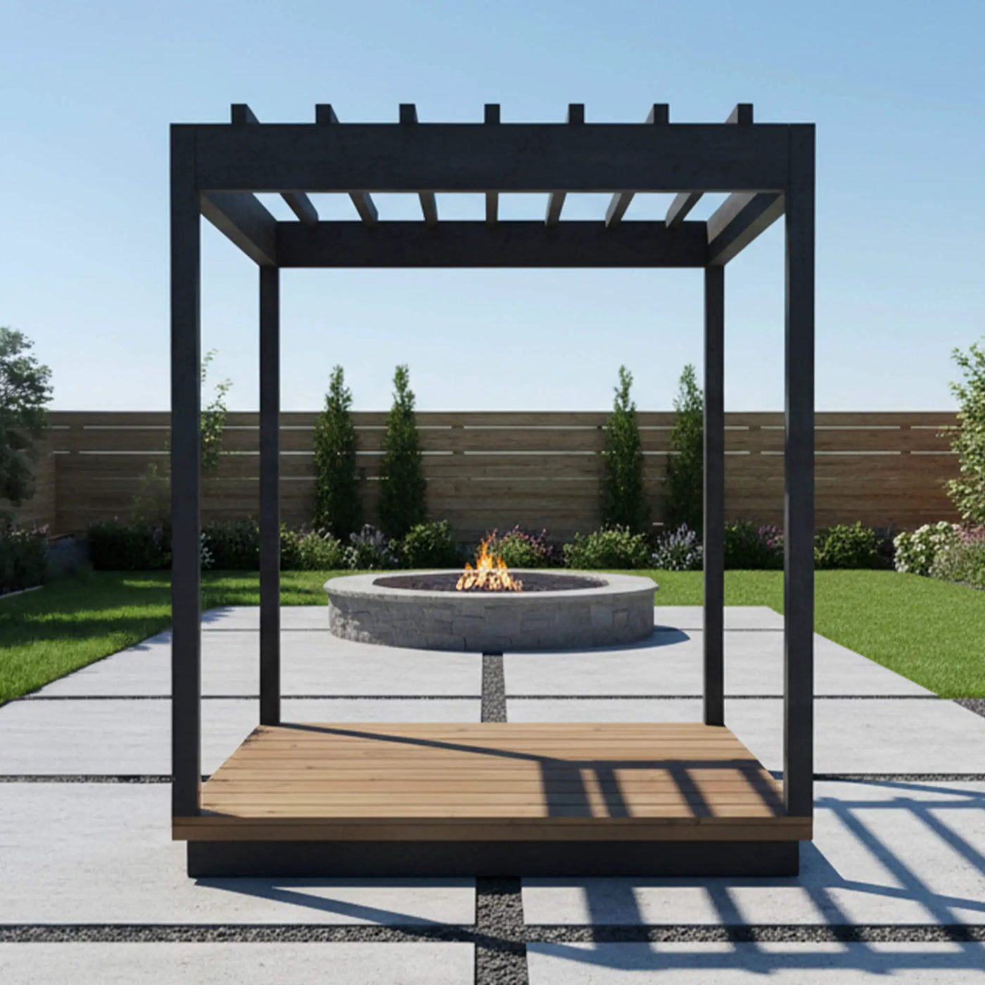 ThermaSol Nordic Misty Wood Pergola [Made-To-Order] [14-KIR-4015/16] (SAK81954) by SAKSBY WHOLESALE