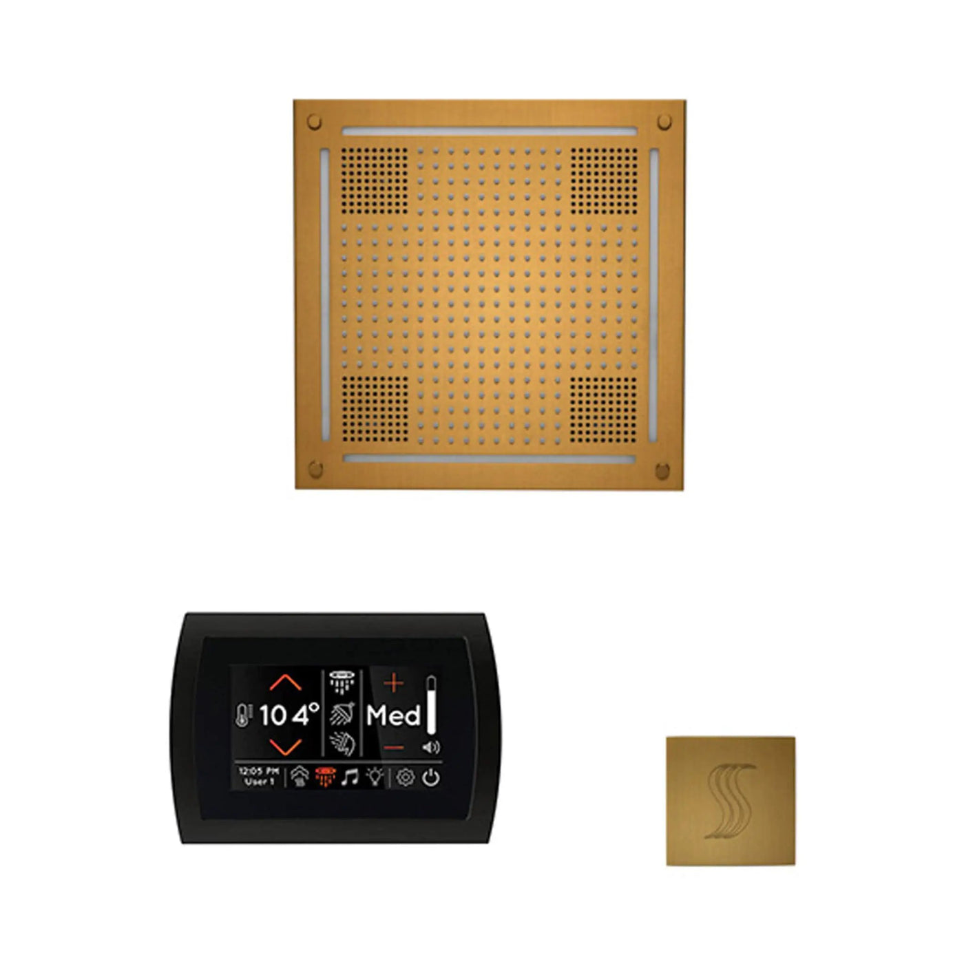 ThermaSol SignaTouch 5-Inch Display Steam Control Package With HydroVive Rainhead (SAK12821) by SAKSBY WHOLESALE