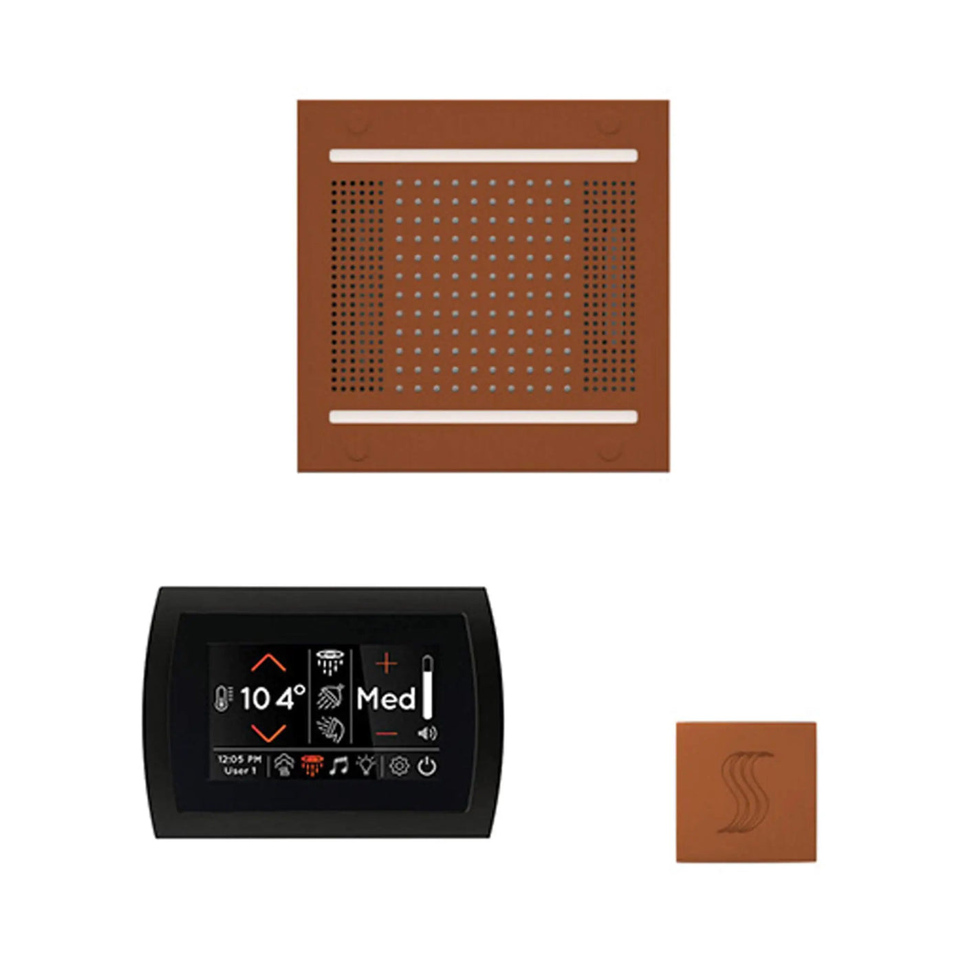 ThermaSol SignaTouch 5-Inch Display Steam Control Package With HydroVive Rainhead (SAK12821) by SAKSBY WHOLESALE