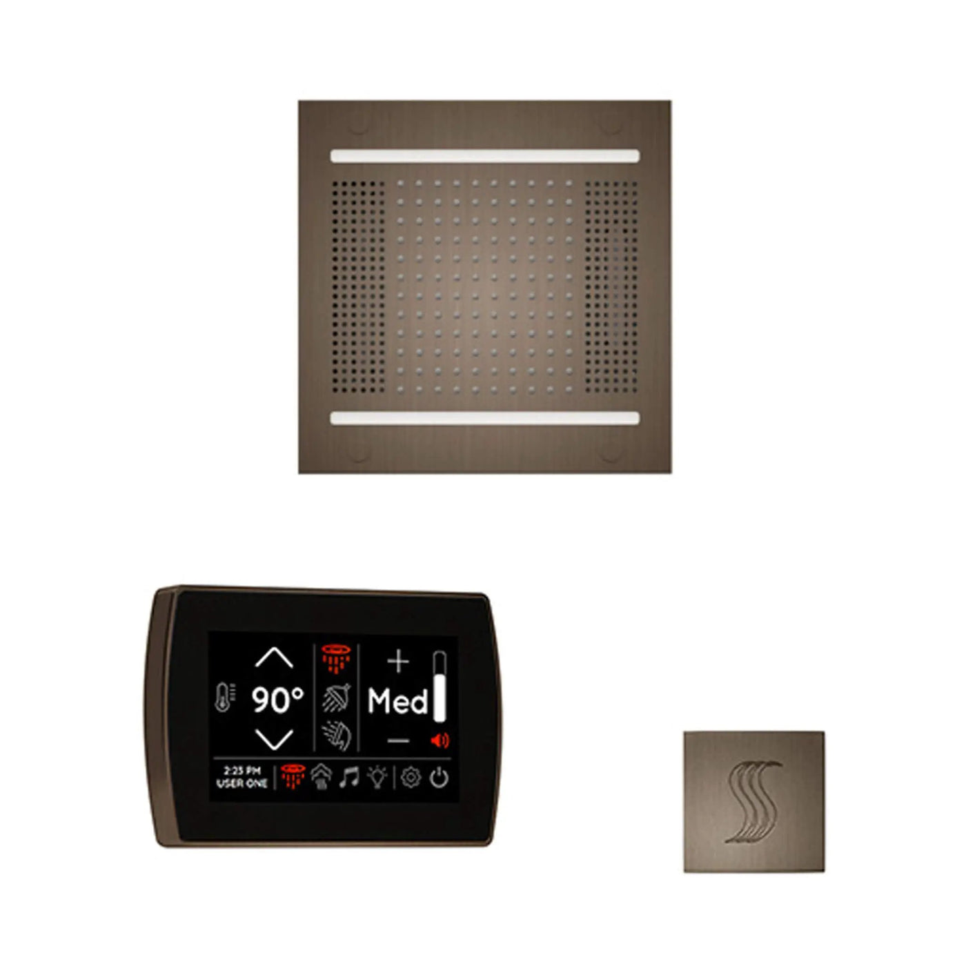 ThermaSol SignaTouch 5-Inch Display Steam Control Package With HydroVive Rainhead (SAK12821) by SAKSBY WHOLESALE