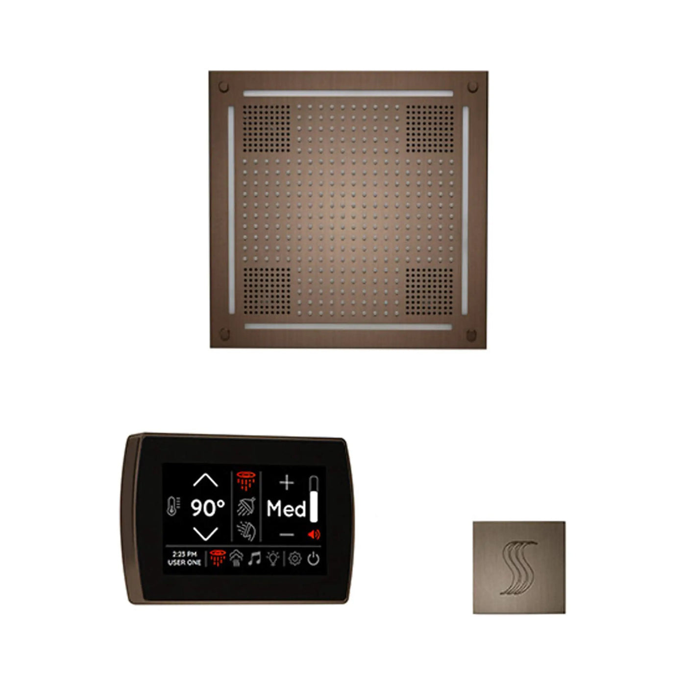 ThermaSol SignaTouch 5-Inch Display Steam Control Package With HydroVive Rainhead (SAK12821) by SAKSBY WHOLESALE