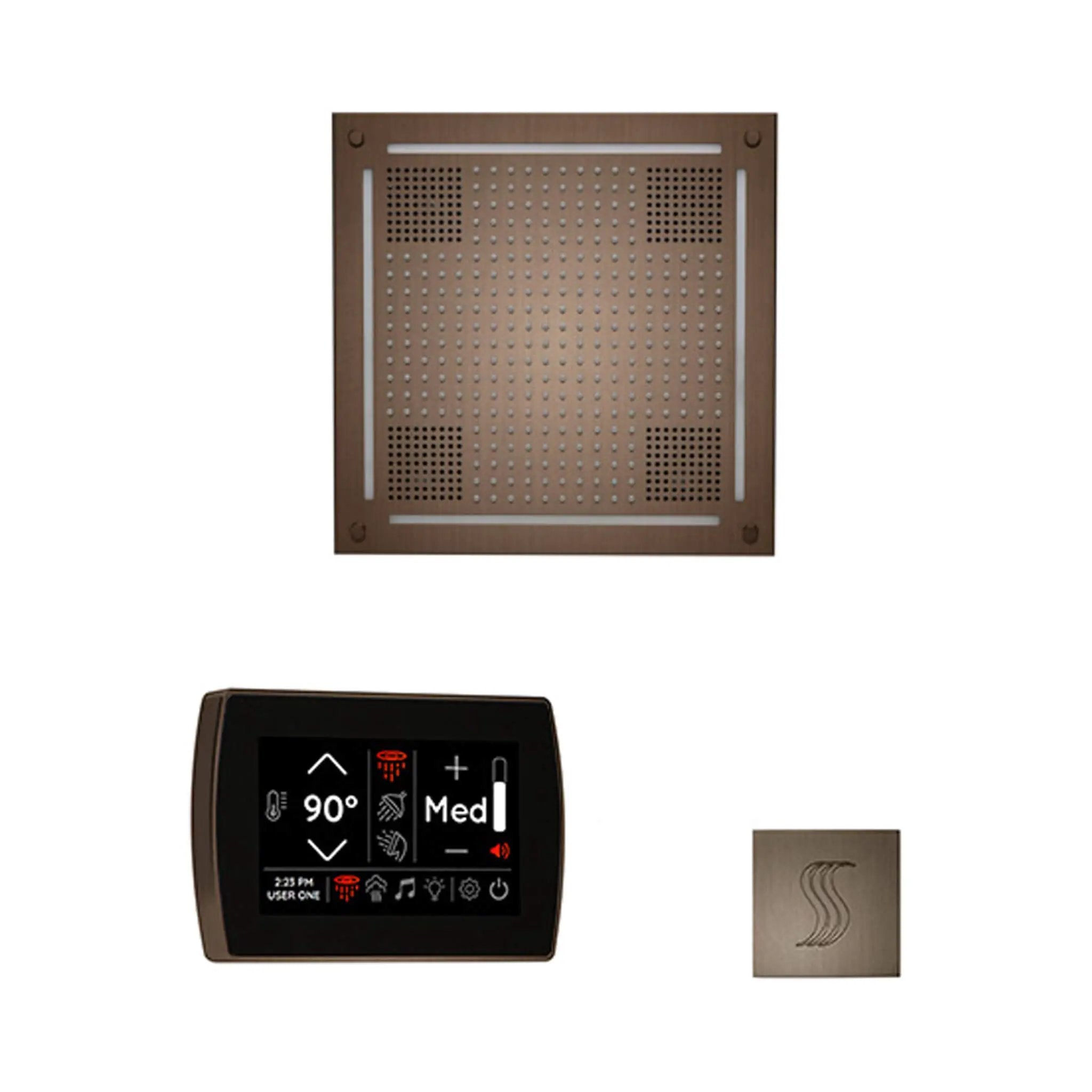 ThermaSol SignaTouch 5-Inch Display Steam Control Package With HydroVive Rainhead (SAK12821) by SAKSBY WHOLESALE