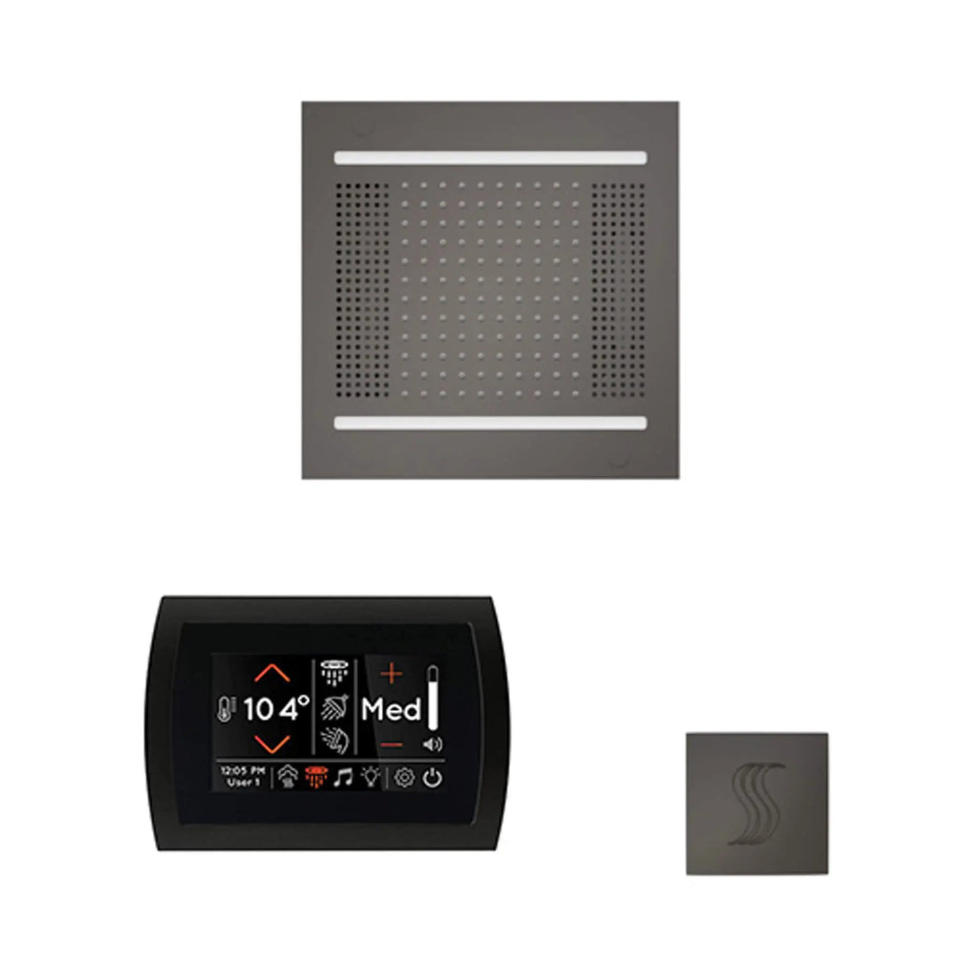 ThermaSol SignaTouch 5-Inch Display Steam Control Package With HydroVive Rainhead (SAK12821) by SAKSBY WHOLESALE