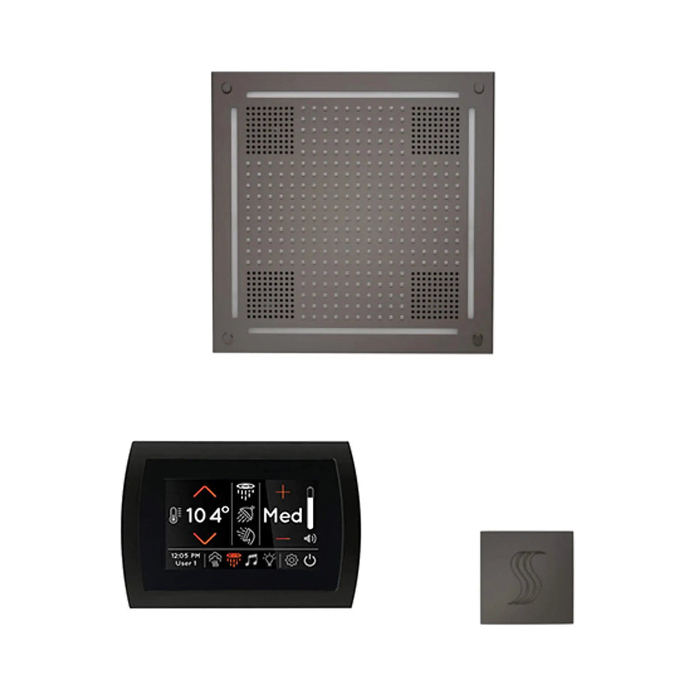 ThermaSol SignaTouch 5-Inch Display Steam Control Package With HydroVive Rainhead (SAK12821) by SAKSBY WHOLESALE
