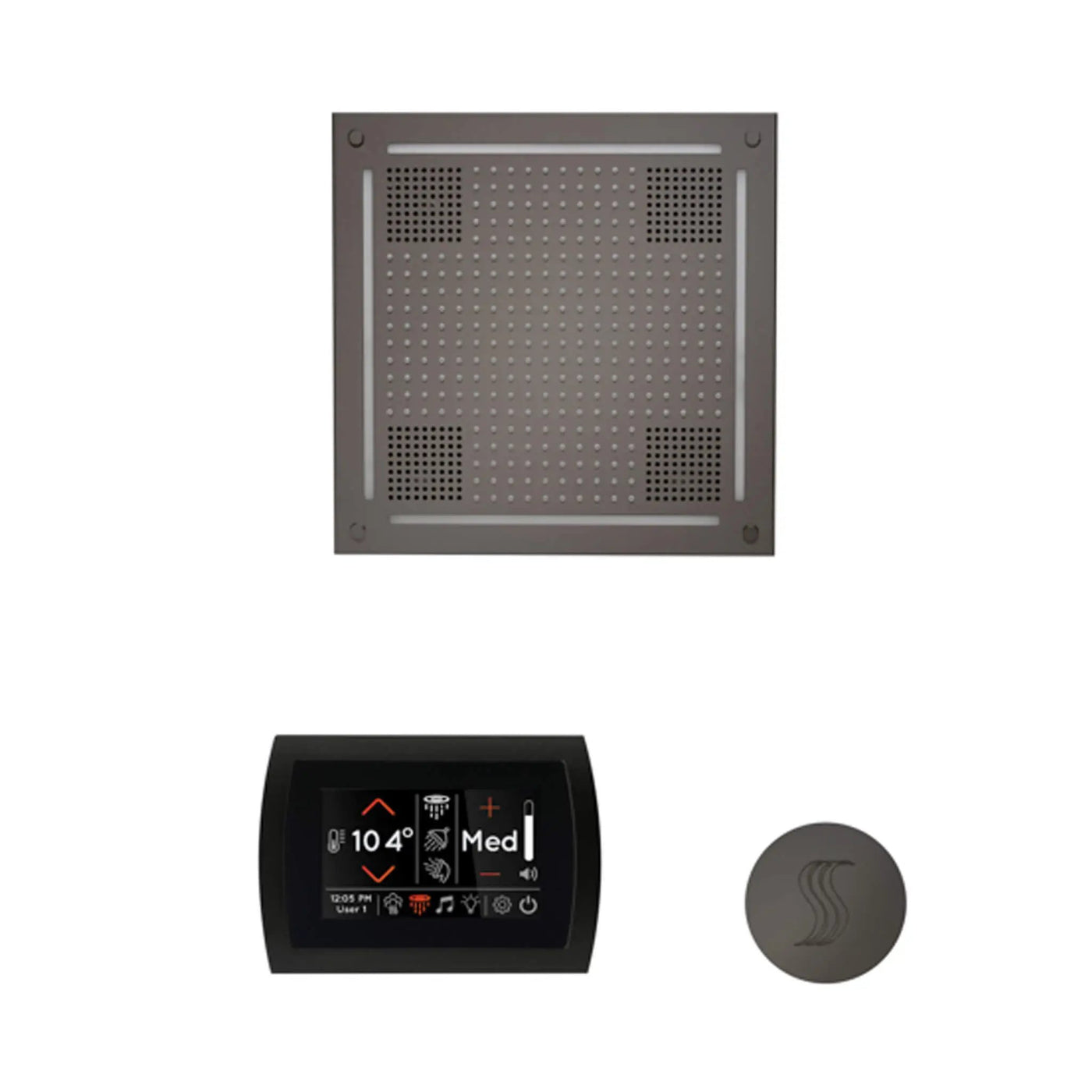 ThermaSol SignaTouch 5-Inch Display Steam Control Package With HydroVive Rainhead (SAK12821) by SAKSBY WHOLESALE