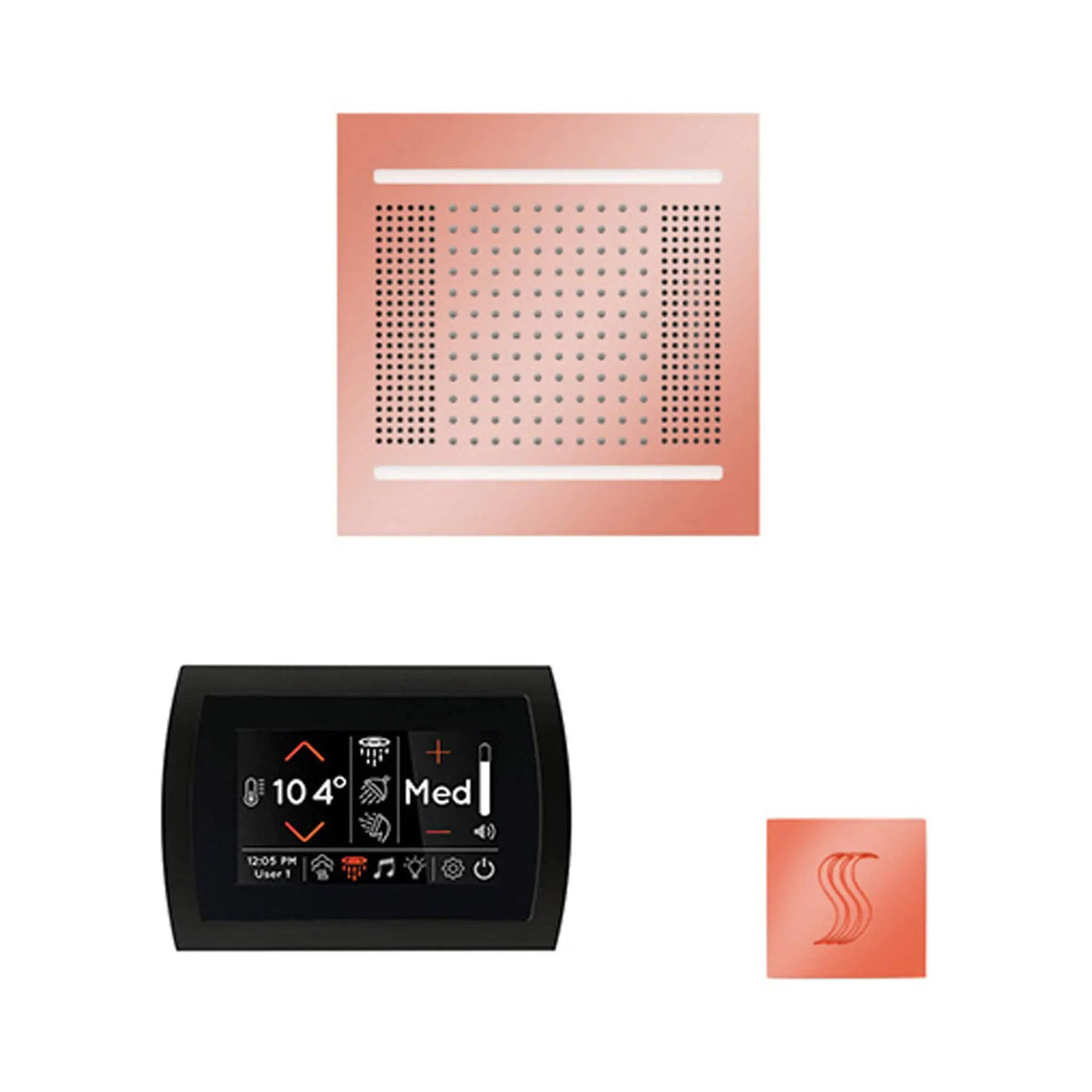 ThermaSol SignaTouch 5-Inch Display Steam Control Package With HydroVive Rainhead (SAK12821) by SAKSBY WHOLESALE