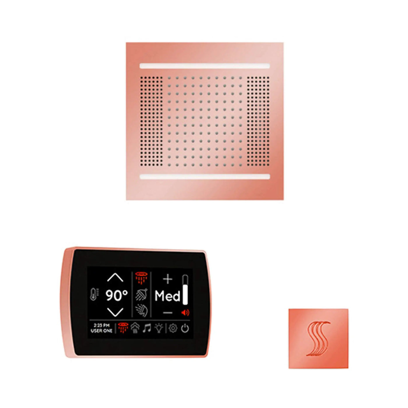 ThermaSol SignaTouch 5-Inch Display Steam Control Package With HydroVive Rainhead (SAK12821) by SAKSBY WHOLESALE