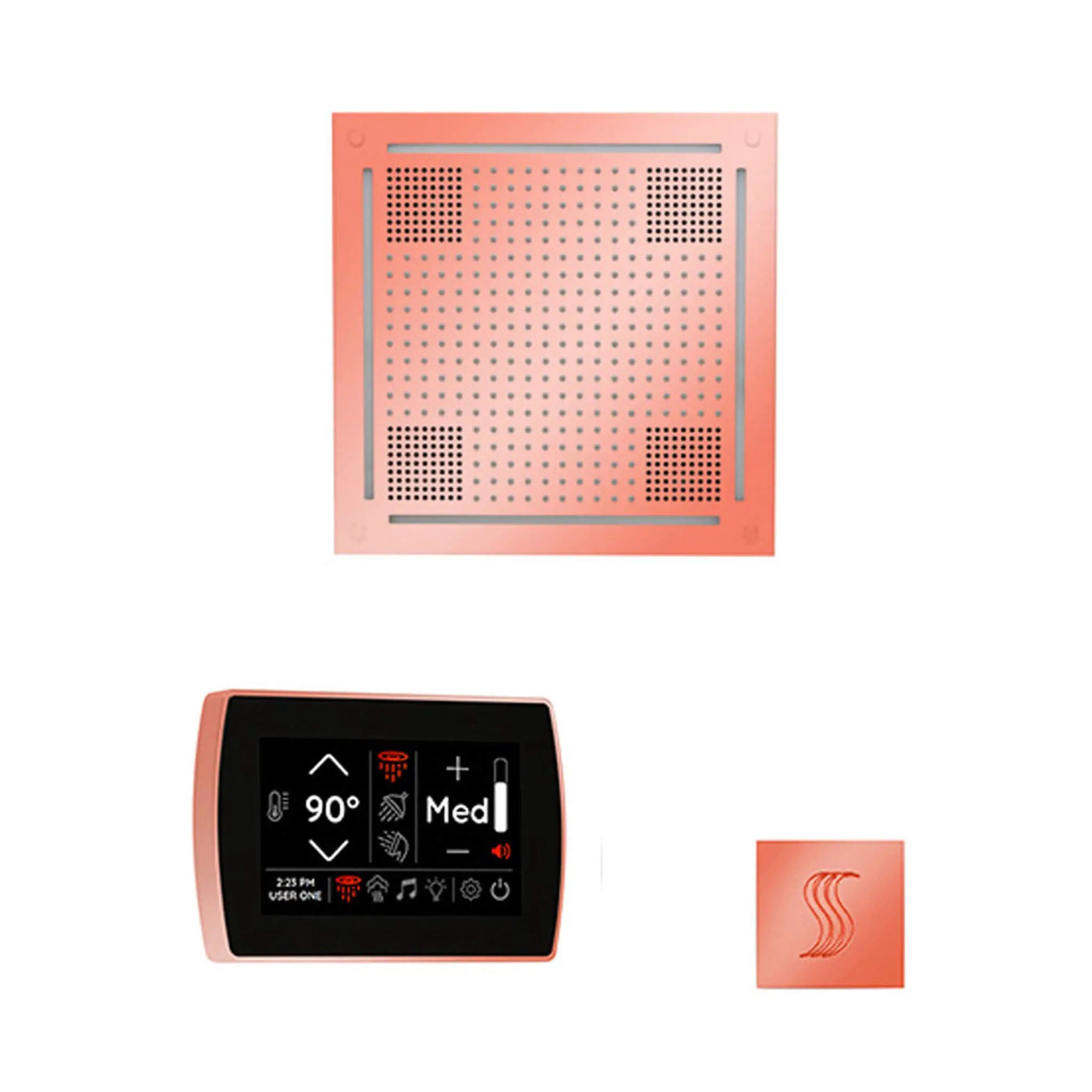 ThermaSol SignaTouch 5-Inch Display Steam Control Package With HydroVive Rainhead (SAK12821) by SAKSBY WHOLESALE