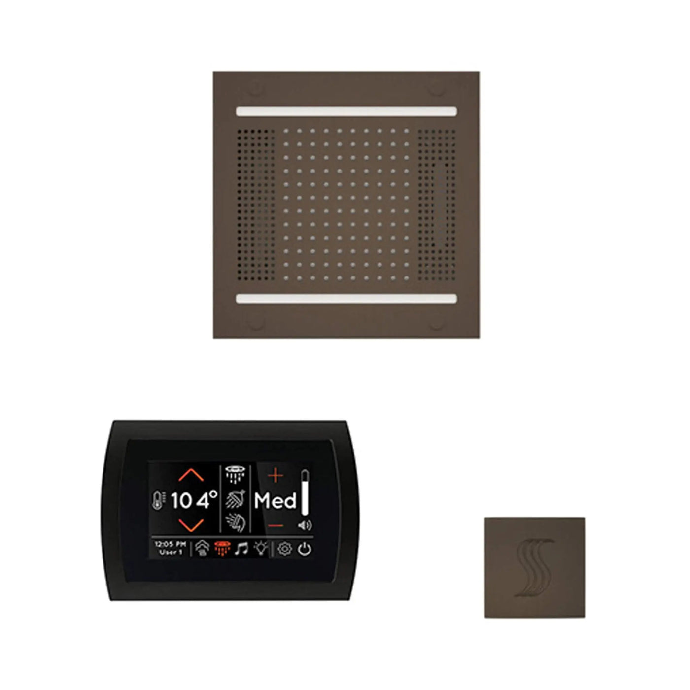 ThermaSol SignaTouch 5-Inch Display Steam Control Package With HydroVive Rainhead (SAK12821) by SAKSBY WHOLESALE