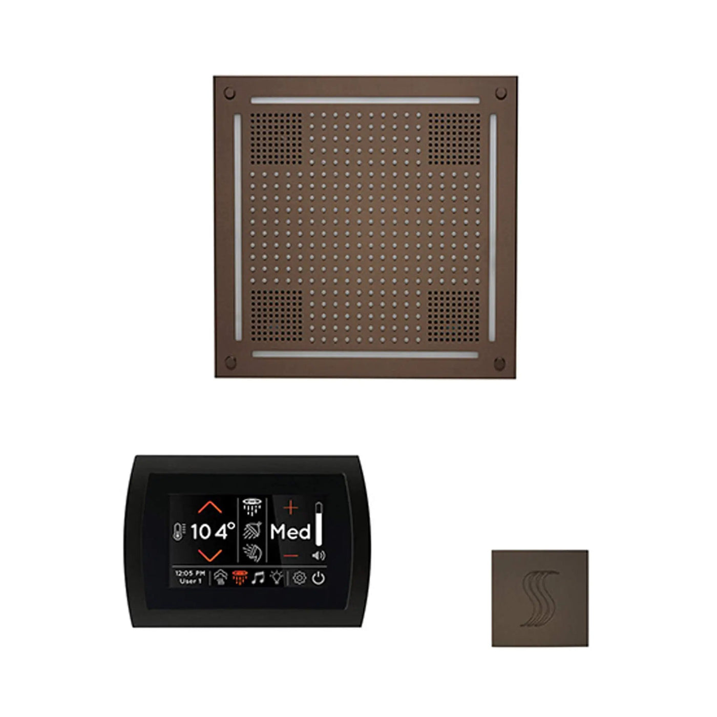 ThermaSol SignaTouch 5-Inch Display Steam Control Package With HydroVive Rainhead (SAK12821) by SAKSBY WHOLESALE