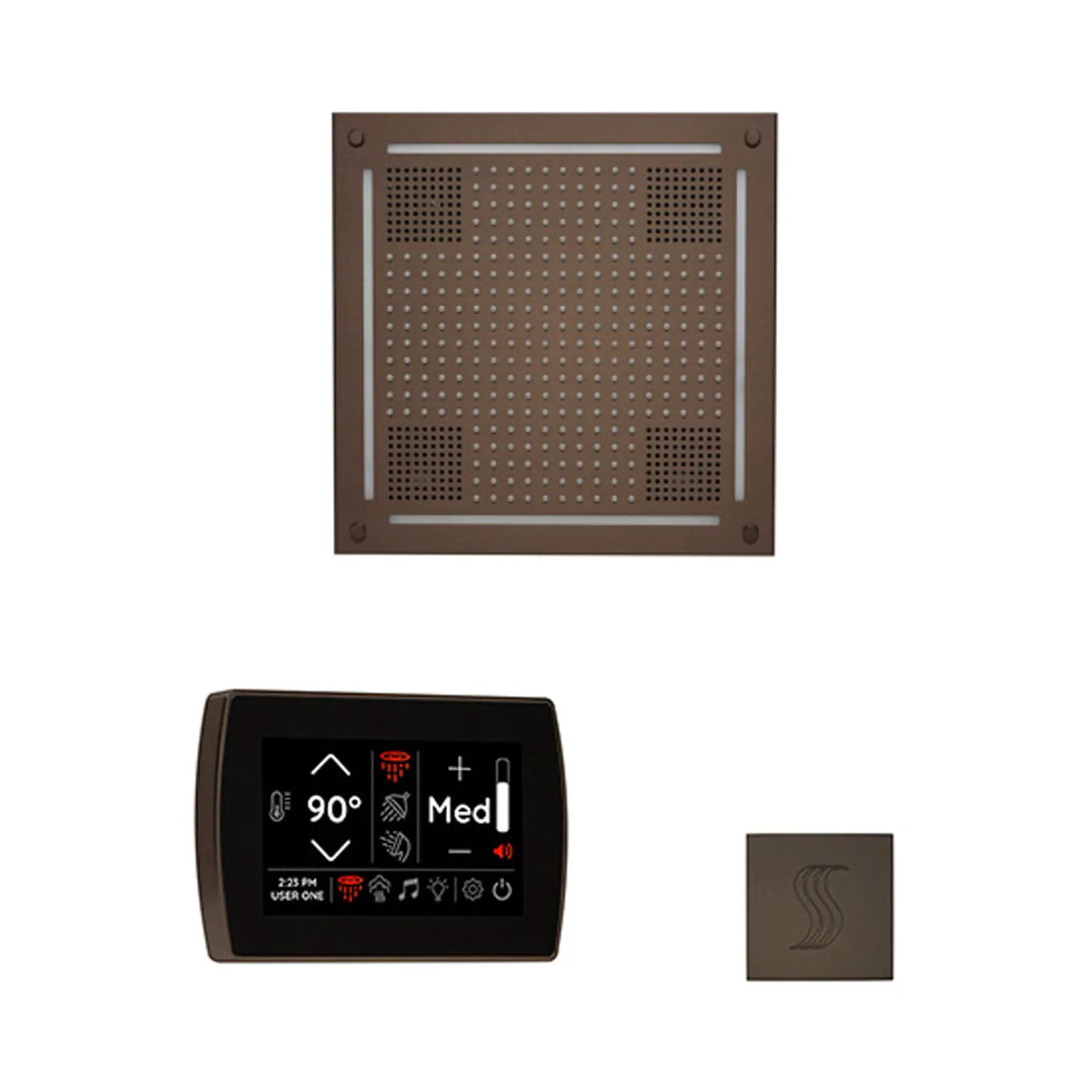 ThermaSol SignaTouch 5-Inch Display Steam Control Package With HydroVive Rainhead (SAK12821) by SAKSBY WHOLESALE