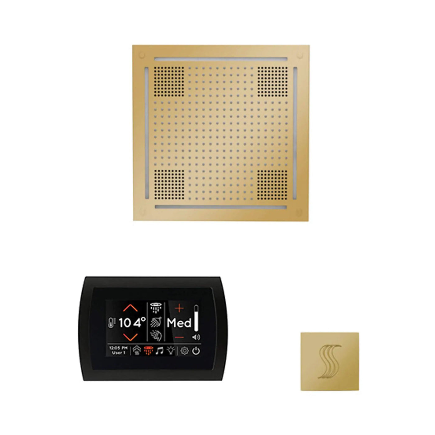 ThermaSol SignaTouch 5-Inch Display Steam Control Package With HydroVive Rainhead (SAK12821) by SAKSBY WHOLESALE