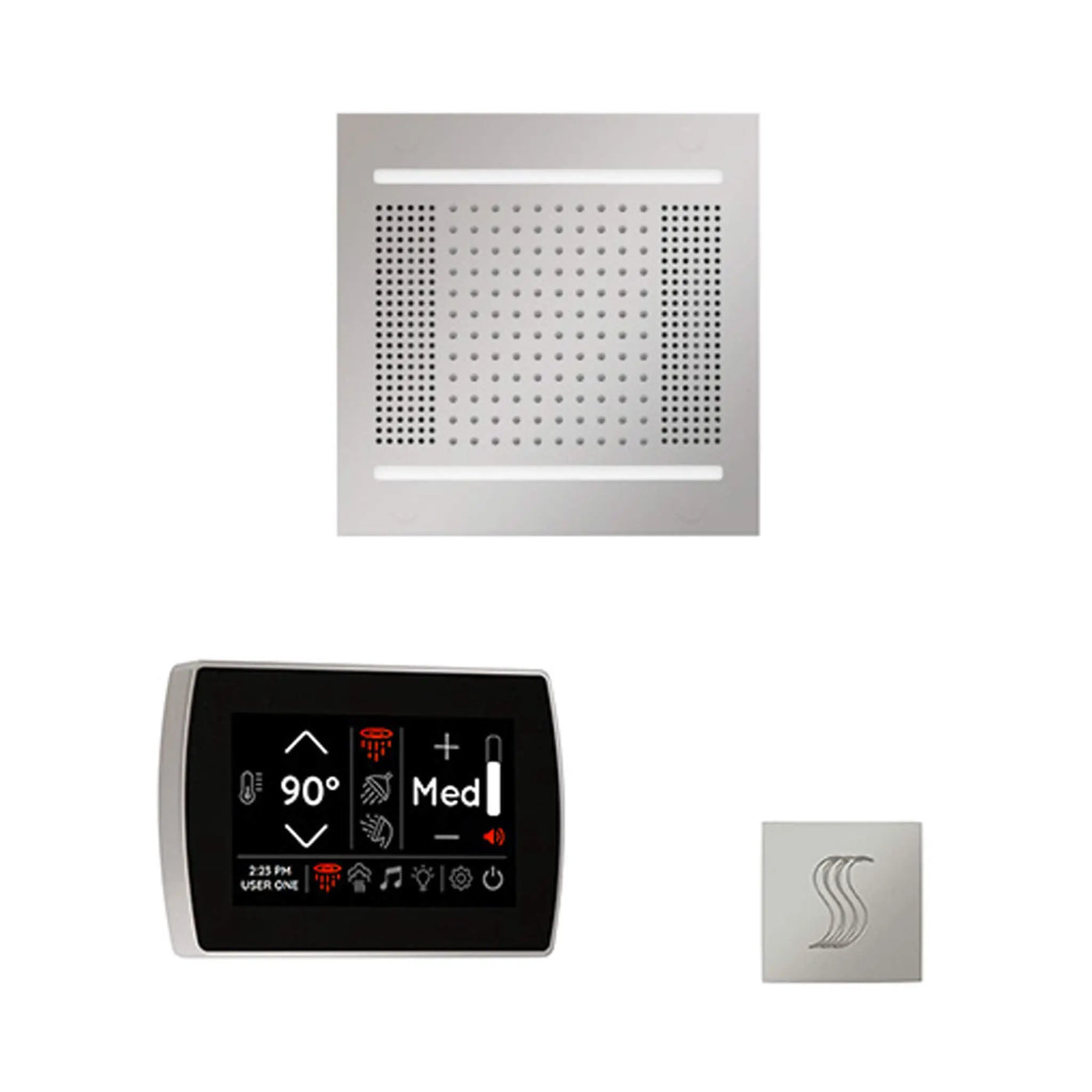 ThermaSol SignaTouch 5-Inch Display Steam Control Package With HydroVive Rainhead (SAK12821) by SAKSBY WHOLESALE