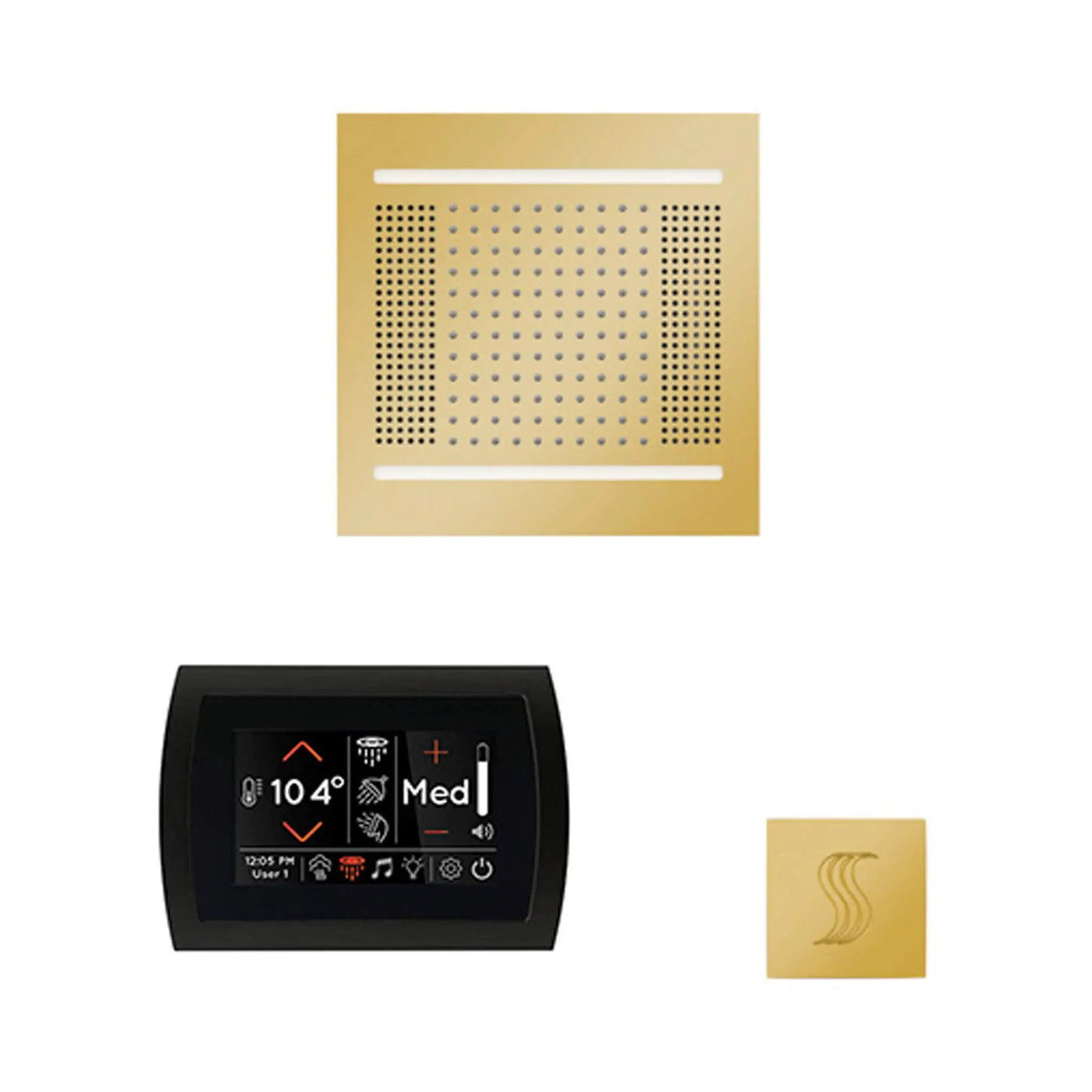 ThermaSol SignaTouch 5-Inch Display Steam Control Package With HydroVive Rainhead (SAK12821) by SAKSBY WHOLESALE