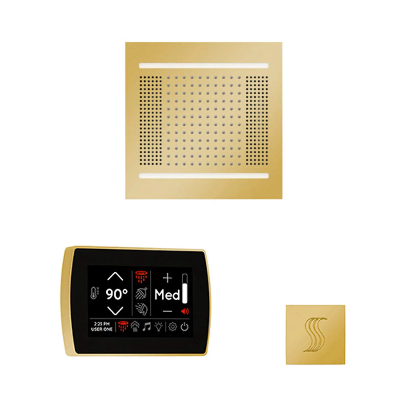ThermaSol SignaTouch 5-Inch Display Steam Control Package With HydroVive Rainhead (SAK12821) by SAKSBY WHOLESALE