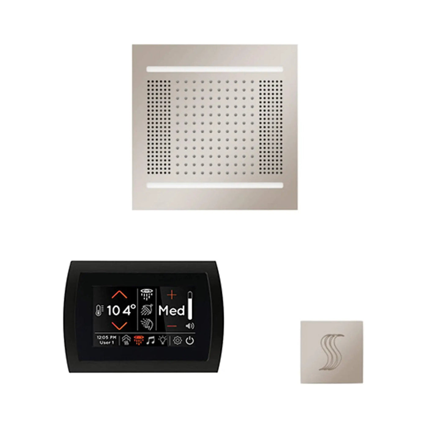 ThermaSol SignaTouch 5-Inch Display Steam Control Package With HydroVive Rainhead (SAK12821) by SAKSBY WHOLESALE