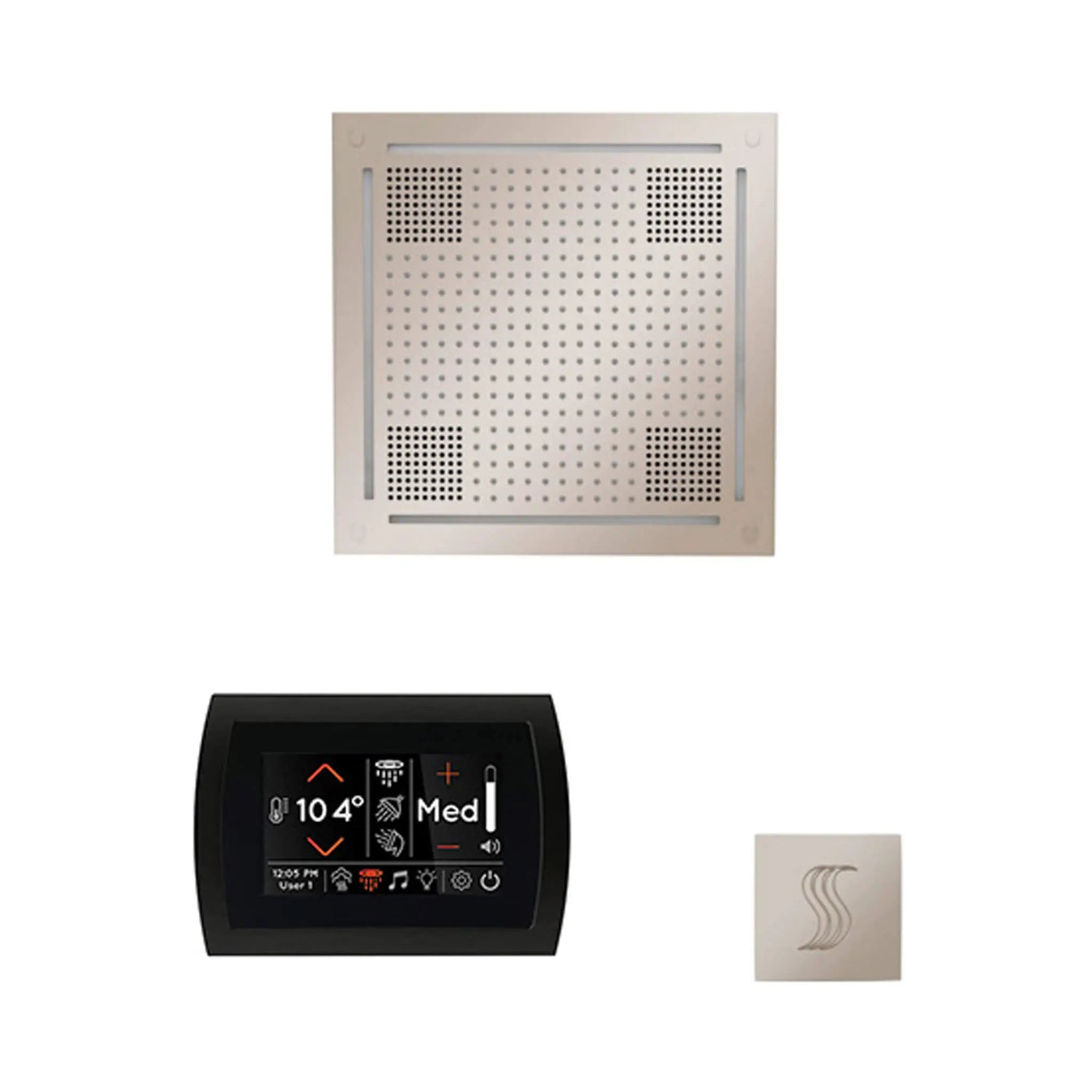 ThermaSol SignaTouch 5-Inch Display Steam Control Package With HydroVive Rainhead (SAK12821) by SAKSBY WHOLESALE
