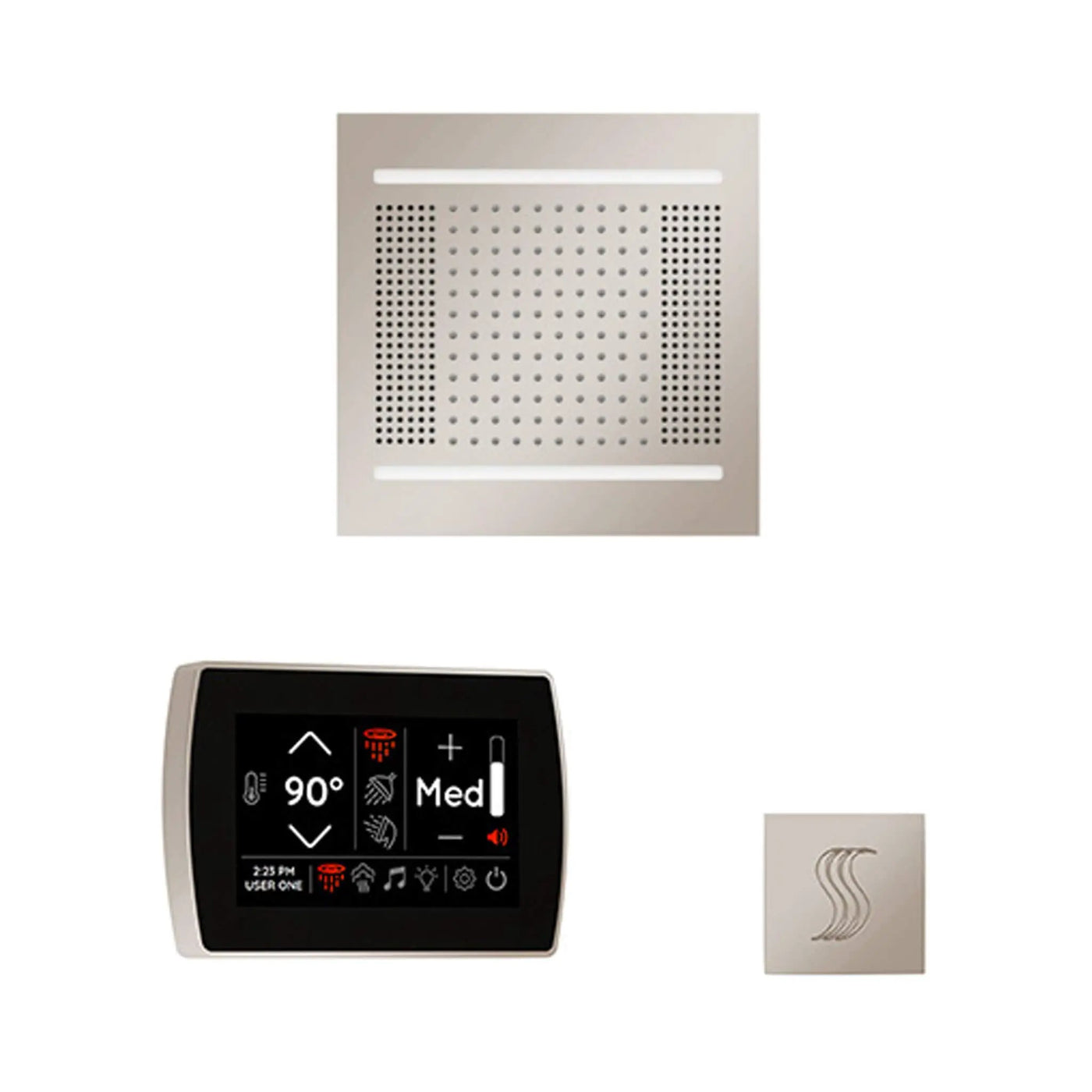ThermaSol SignaTouch 5-Inch Display Steam Control Package With HydroVive Rainhead (SAK12821) by SAKSBY WHOLESALE