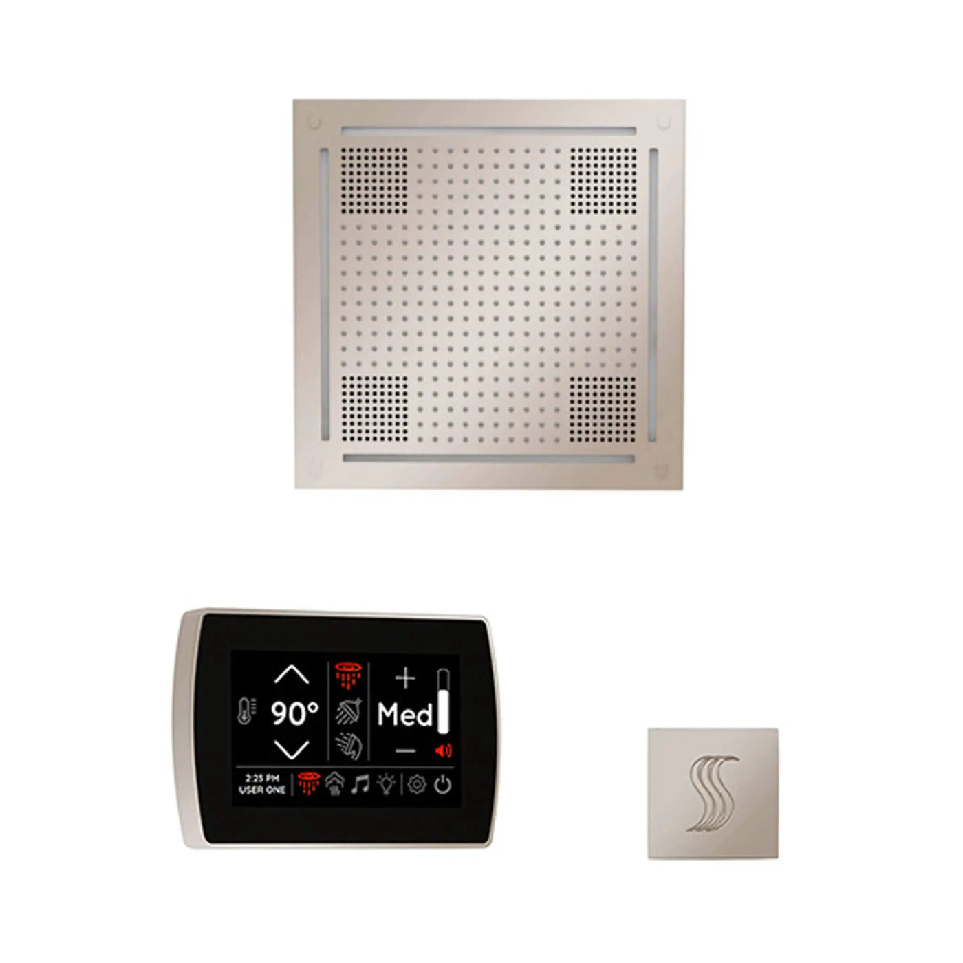 ThermaSol SignaTouch 5-Inch Display Steam Control Package With HydroVive Rainhead (SAK12821) by SAKSBY WHOLESALE