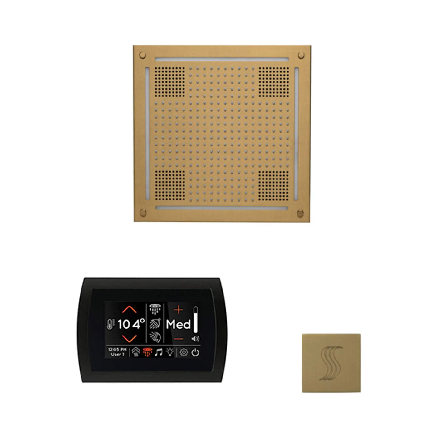 ThermaSol SignaTouch 5-Inch Display Steam Control Package With HydroVive Rainhead (SAK12821) by SAKSBY WHOLESALE