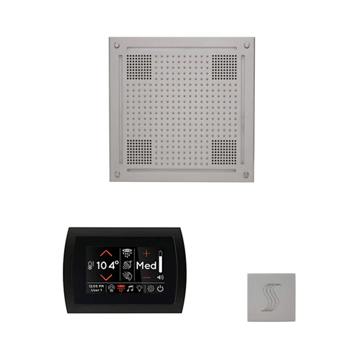 ThermaSol SignaTouch 5-Inch Display Steam Control Package With HydroVive Rainhead (SAK12821) by SAKSBY WHOLESALE
