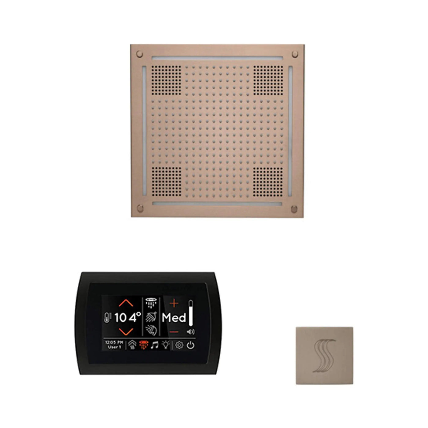 ThermaSol SignaTouch 5-Inch Display Steam Control Package With HydroVive Rainhead (SAK12821) by SAKSBY WHOLESALE