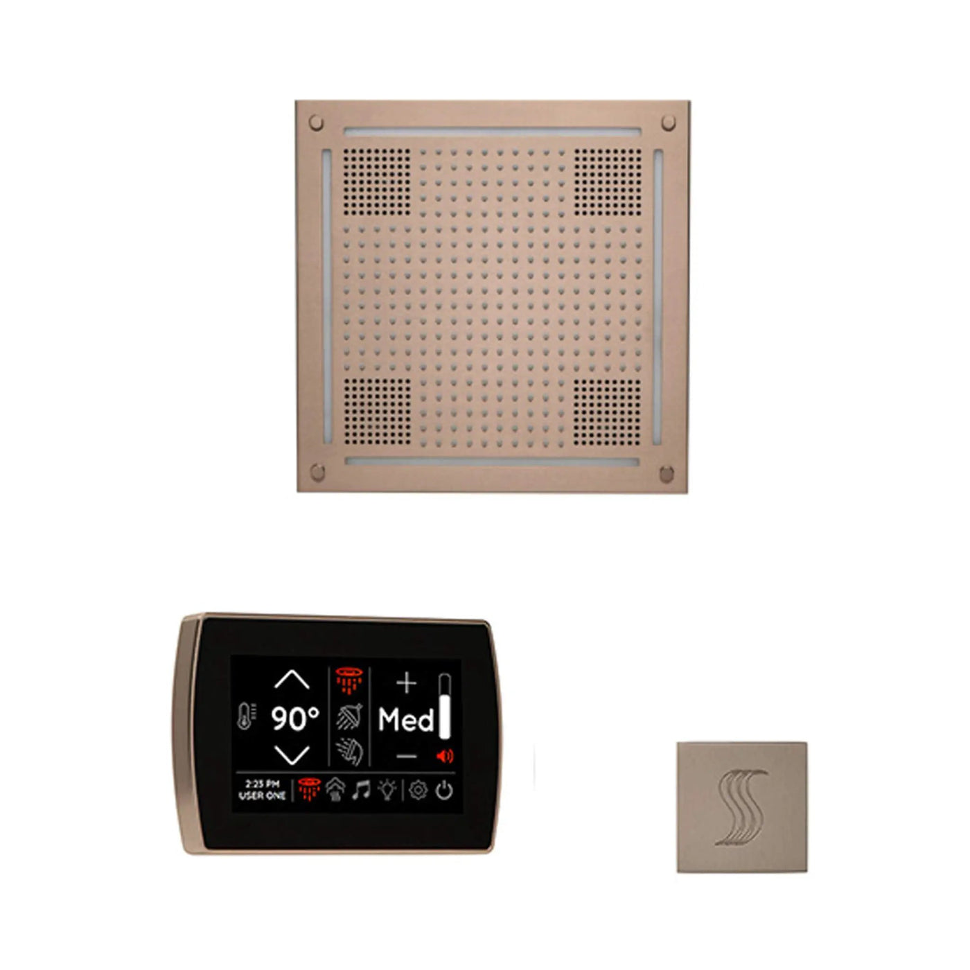 ThermaSol SignaTouch 5-Inch Display Steam Control Package With HydroVive Rainhead (SAK12821) by SAKSBY WHOLESALE