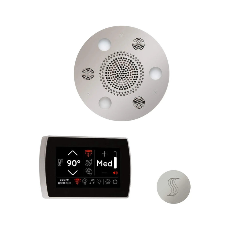 ThermaSol SignaTouch 5-Inch Polished Nickel Round Steam Control Package With Flushmount [WSTPSR] (SAK92051) by SAKSBY WHOLESALE