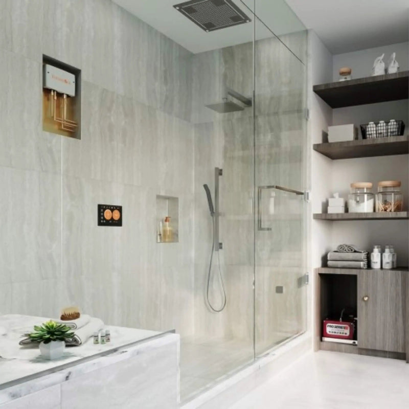 ThermaSol SignaTouch Flushmount 5-Inch Digital Shower Steam Control Package With Serenity 10 [TWPSR] (SAK84375) by SAKSBY WHOLESALE