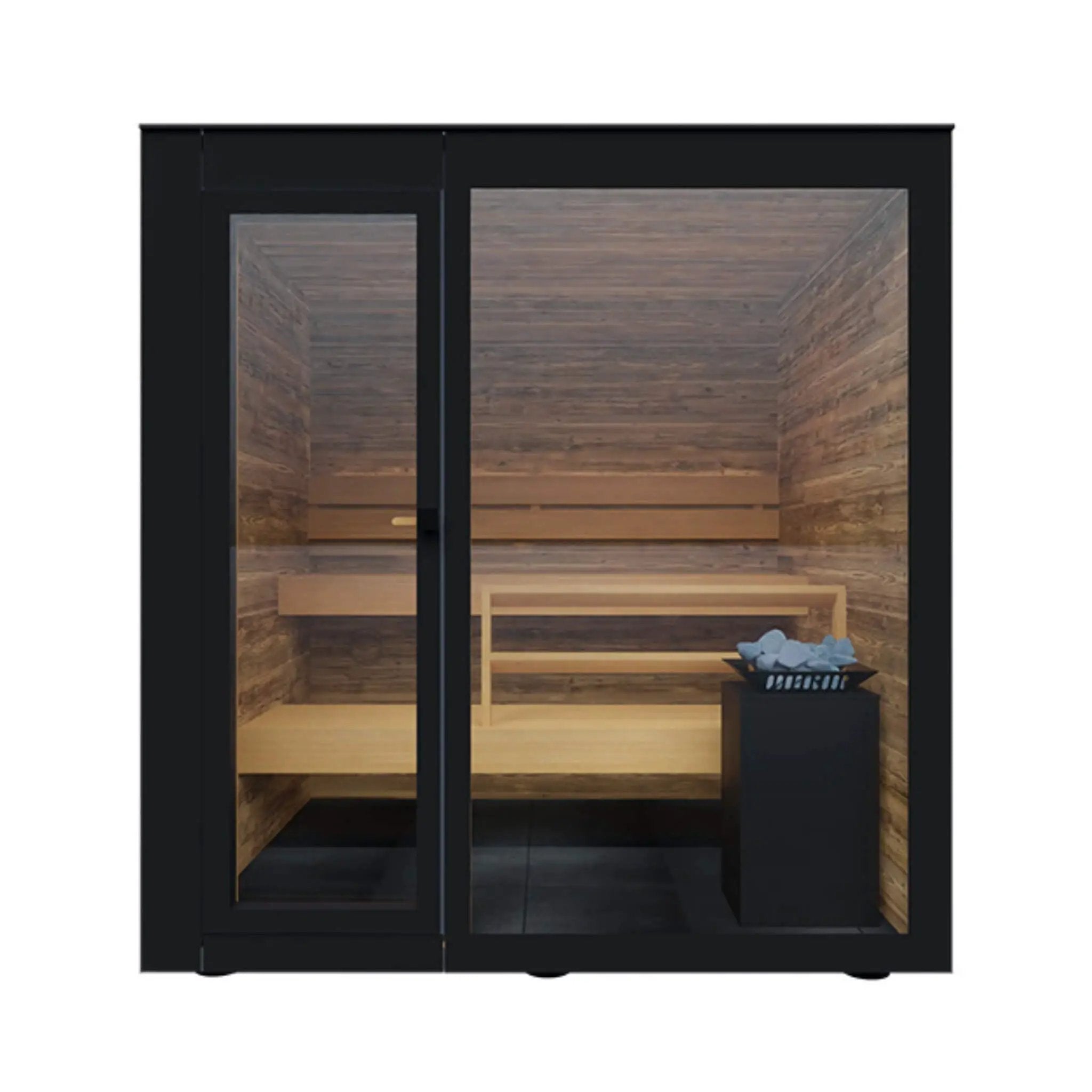 ThermaSol Spectra 4-Person Fully-Assembled Outdoor Sauna Cabin [Made-To-Order] [14-SPECTRA] (SAK46921) by SAKSBY WHOLESALE