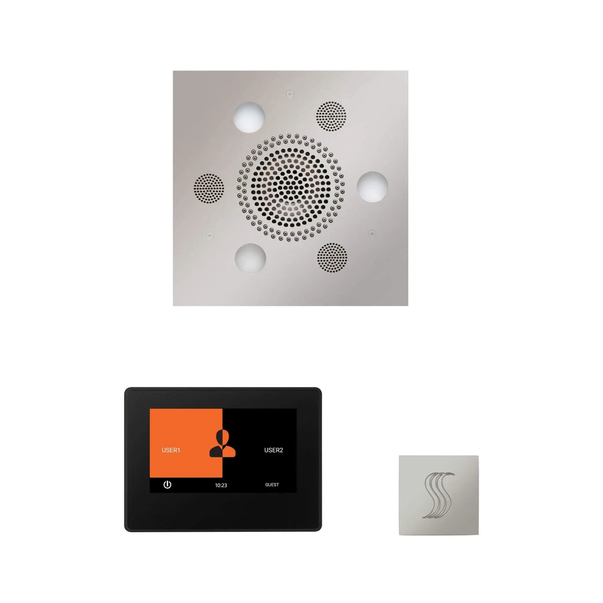 ThermaSol ThermaTouch 7-Inch Polished Chrome Square Steam Control Package [WSTP7S] (SAK12695) by SAKSBY WHOLESALE