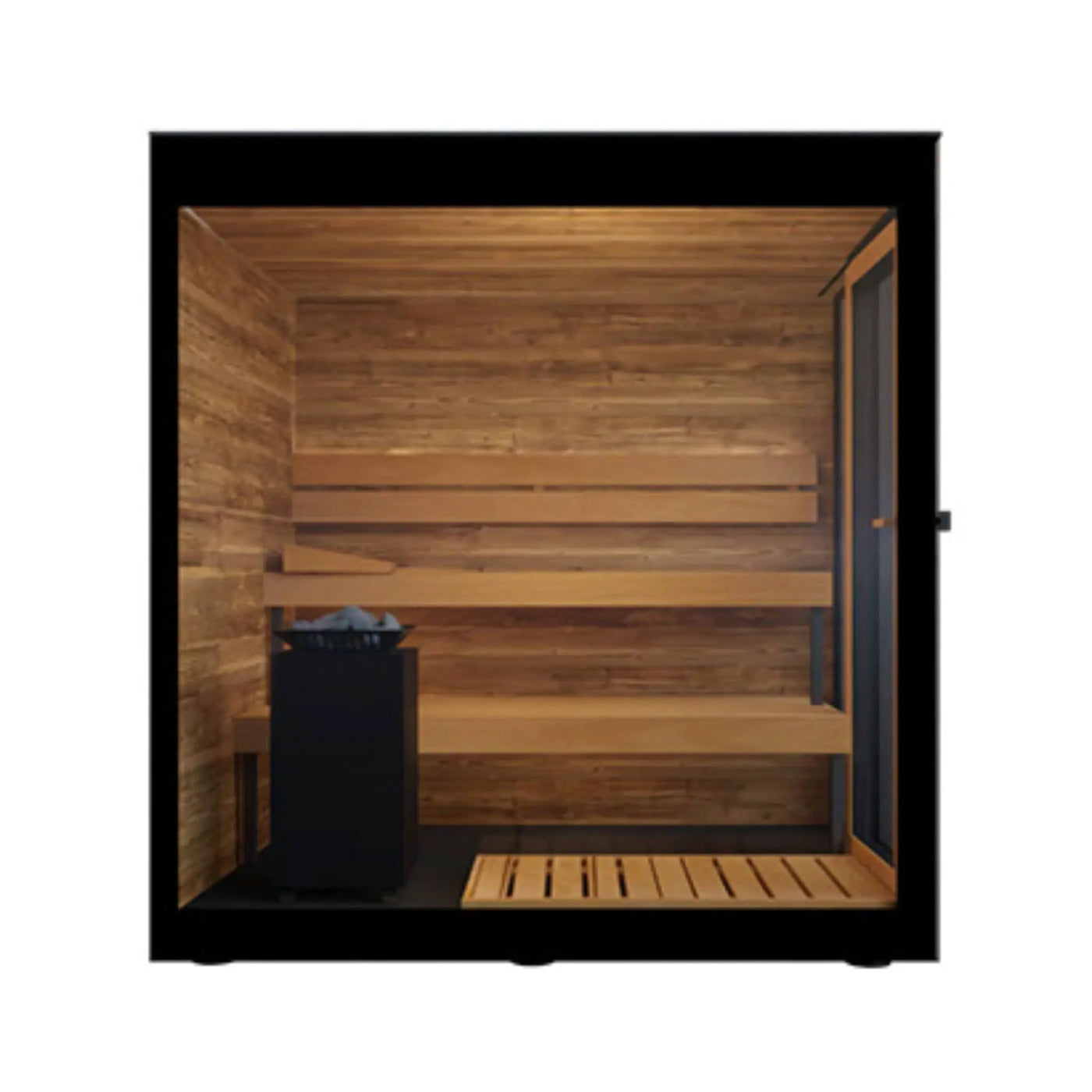 ThermaSol Vera 3-Person Fully-Assembled Outdoor Sauna Cabin [Made-To-Order] [14-VERADL/R] (SAK30752) by SAKSBY WHOLESALE