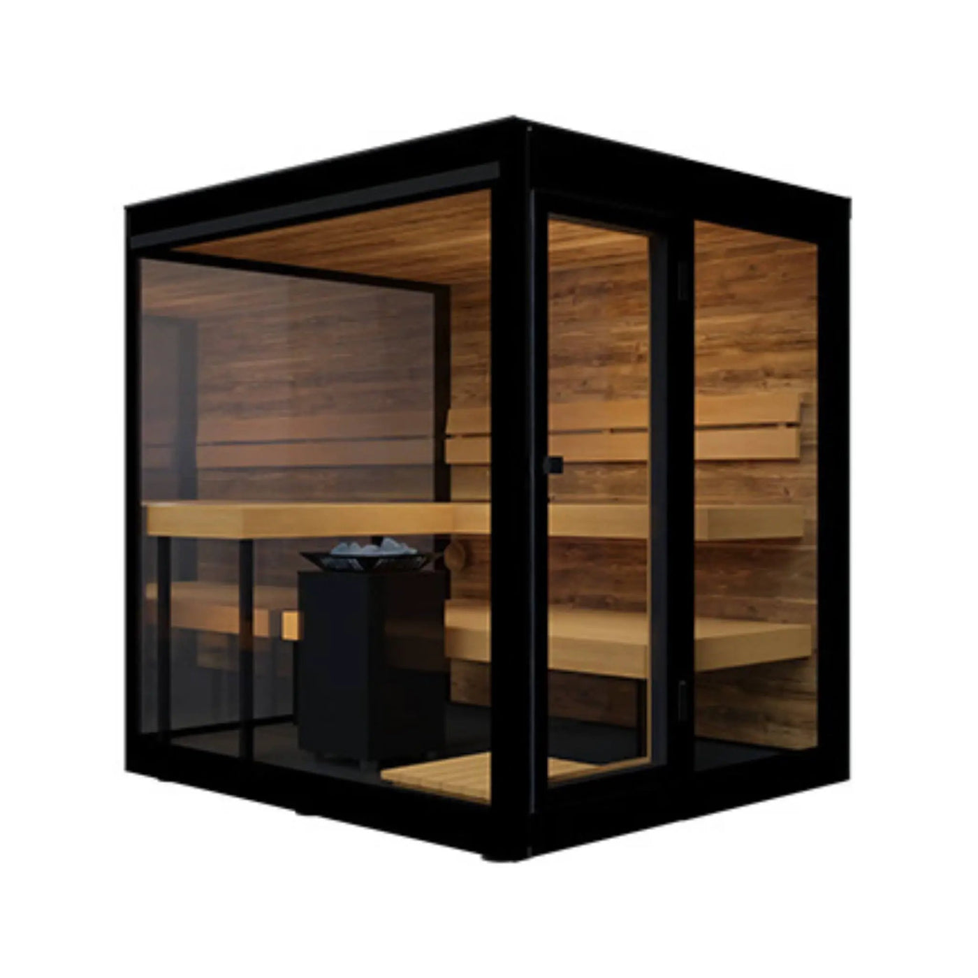 ThermaSol Vue 4-Person Outdoor Mirrored Glass Sauna [Made-To-Order] [14-VUEDL/R] (SAK84963) by SAKSBY WHOLESALE